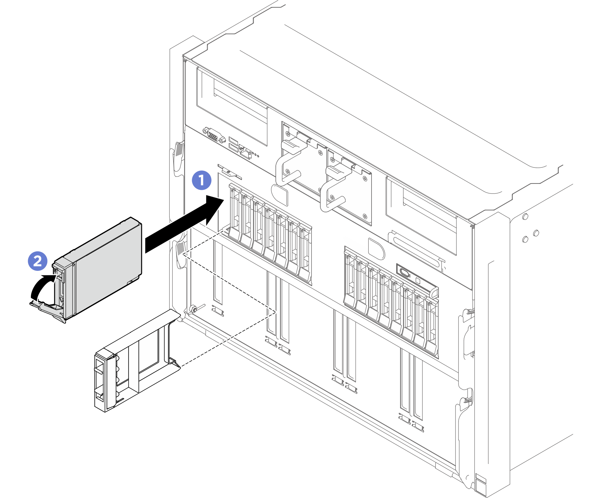 2.5-inch hot-swap drive installation