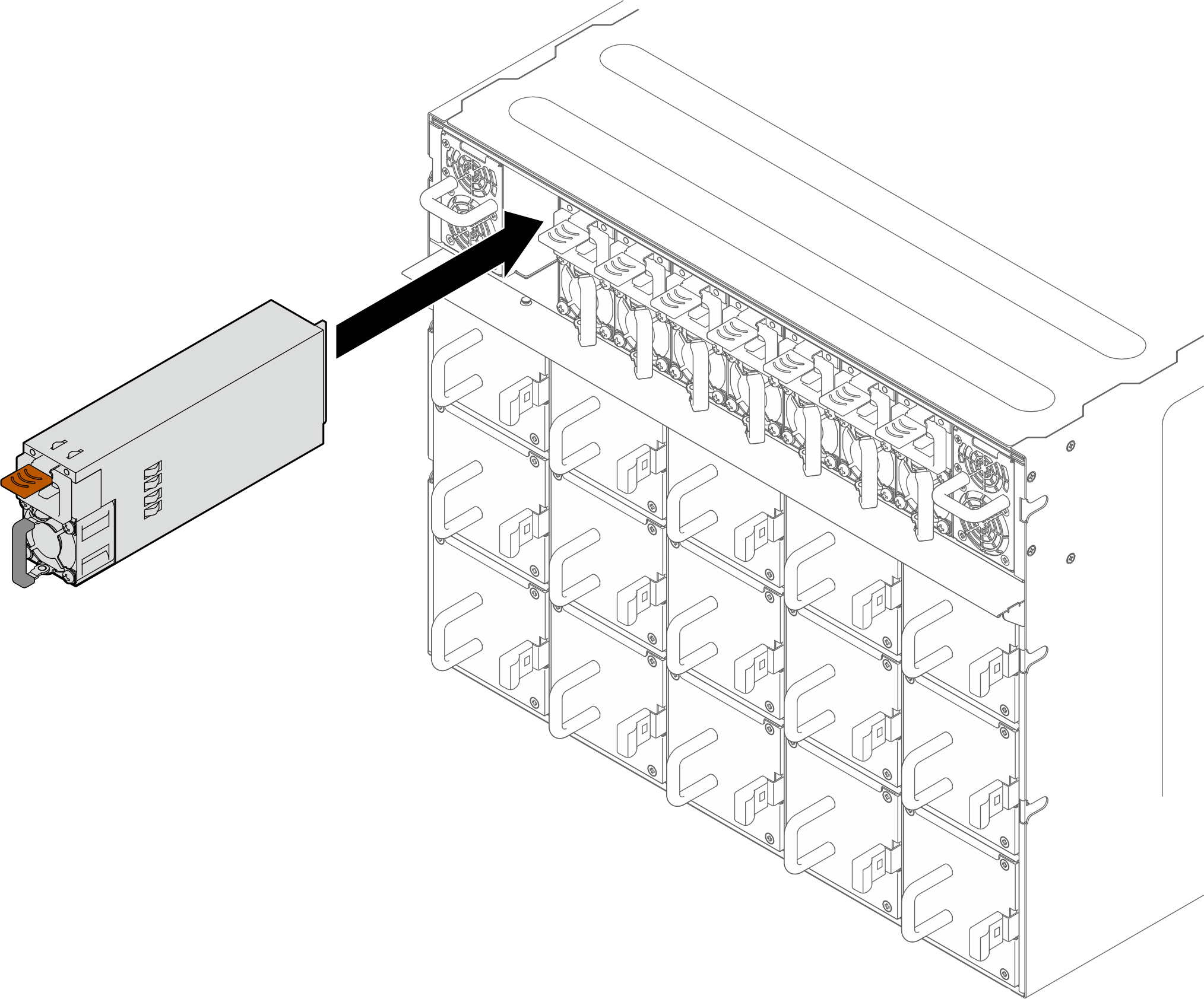 Power supply unit installation