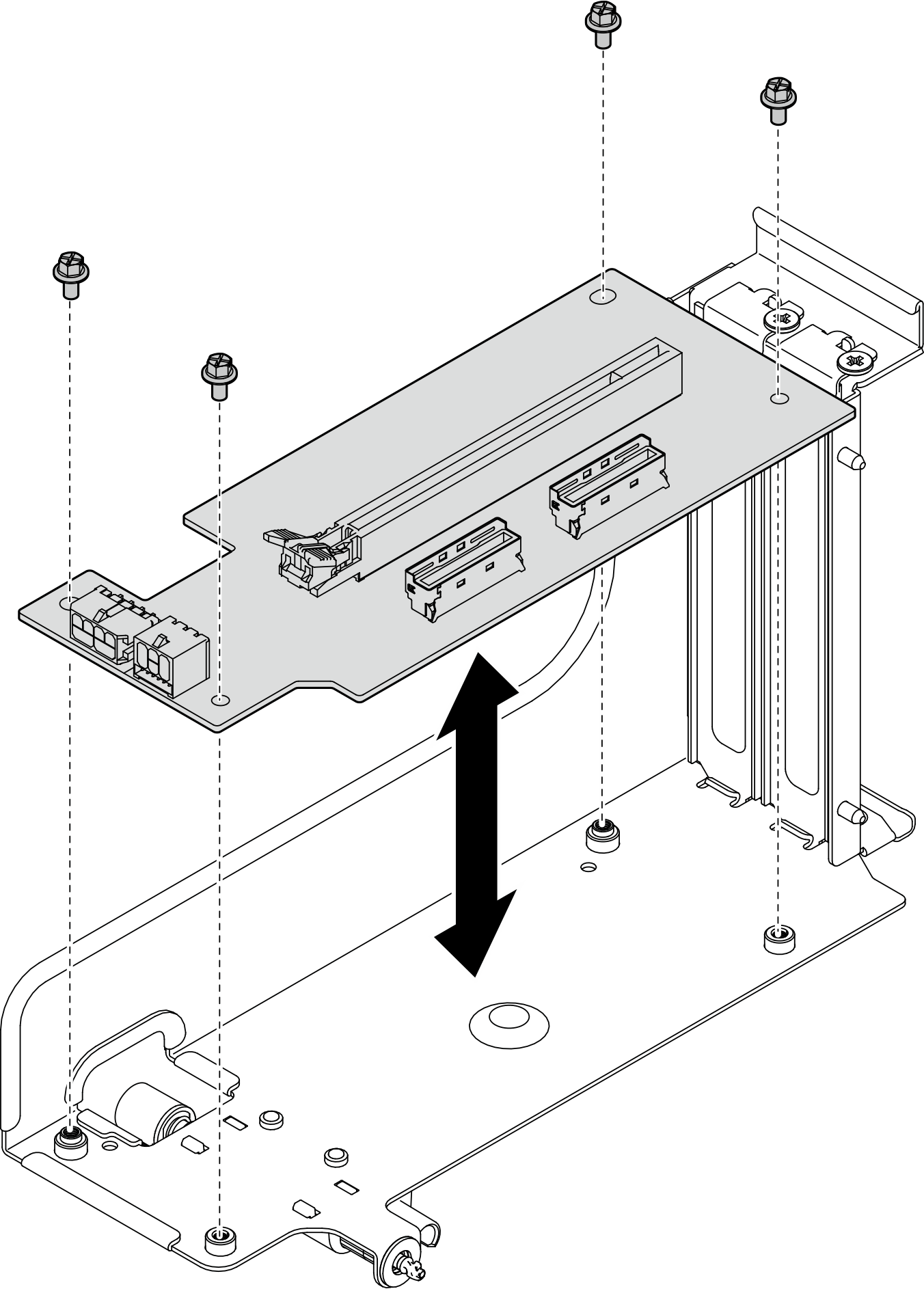 PCIe riser card removal
