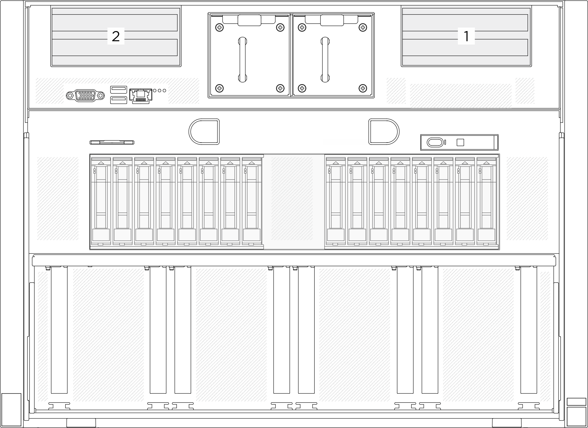 PCIe riser locations