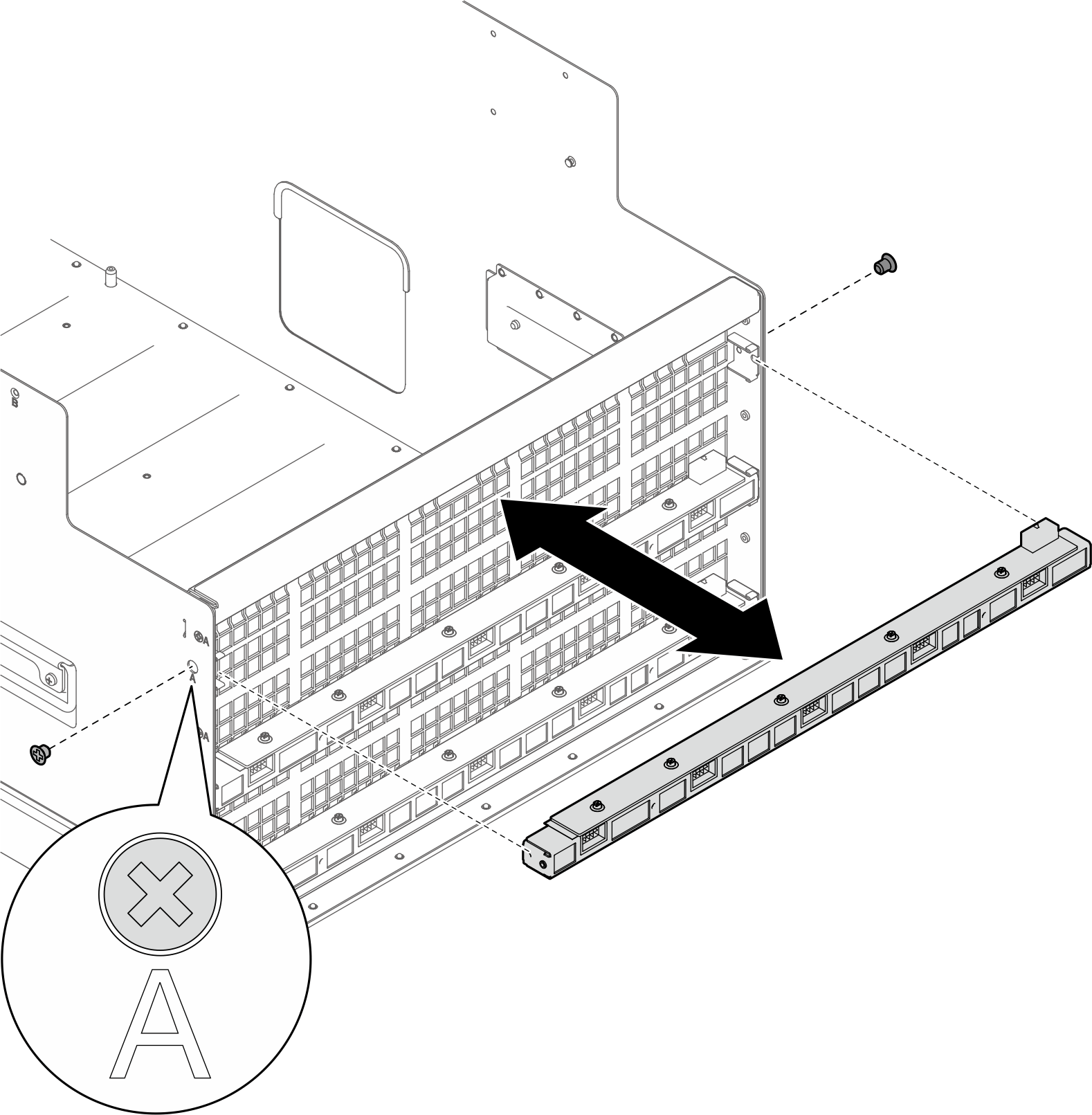 Rear fan control board assembly removal