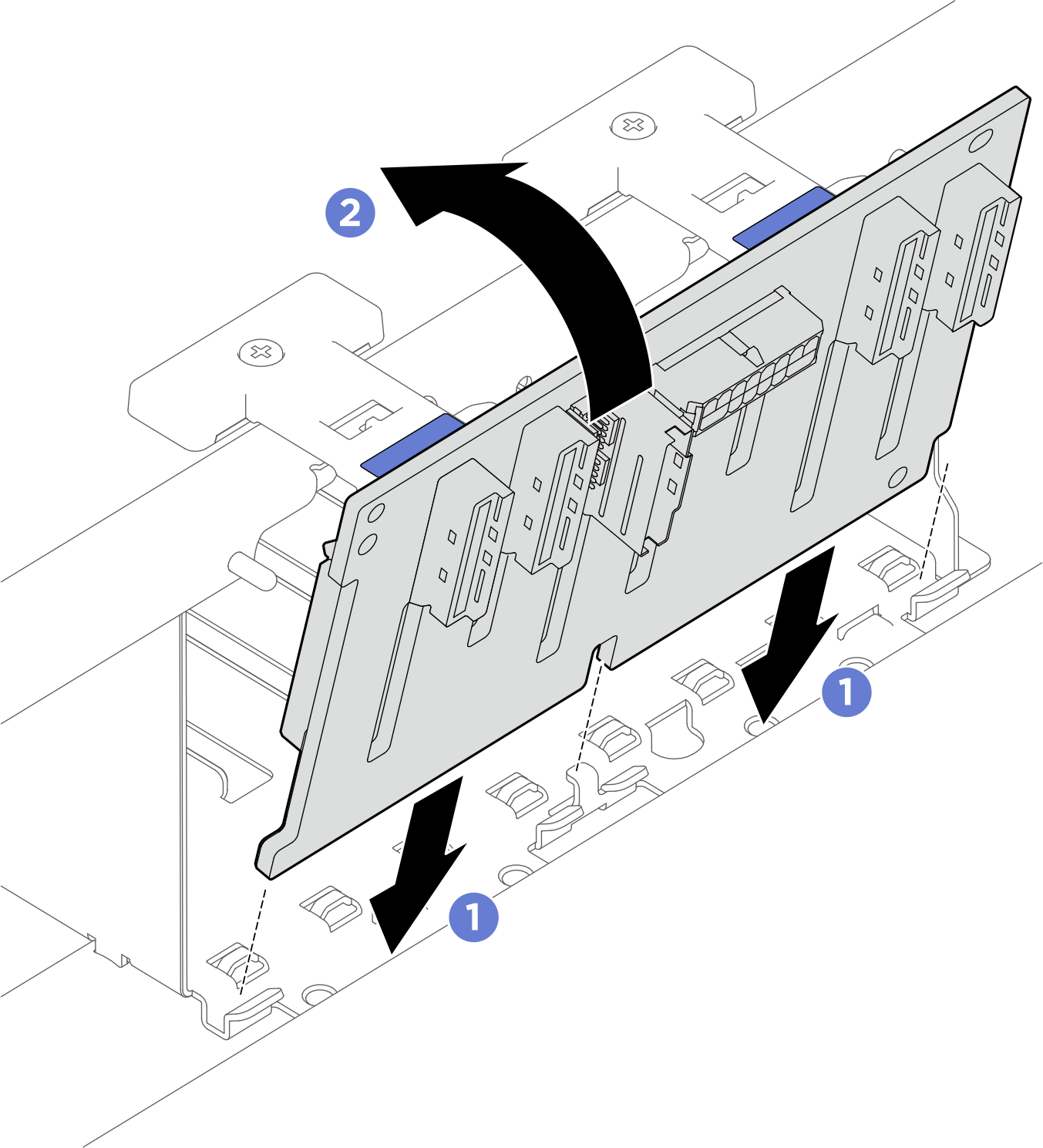 2.5-inch drive backplane installation