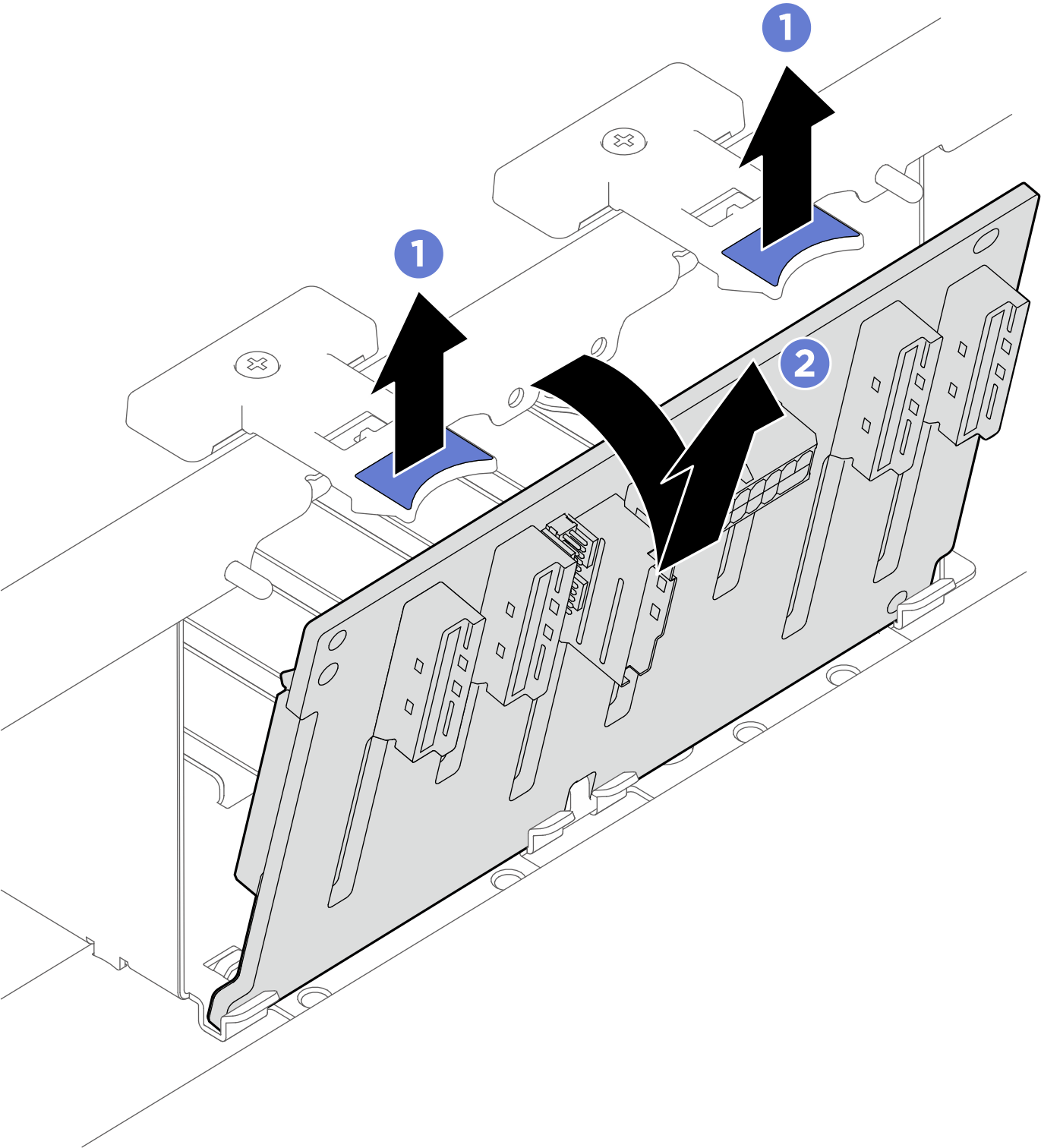 2.5-inch drive backplane removal