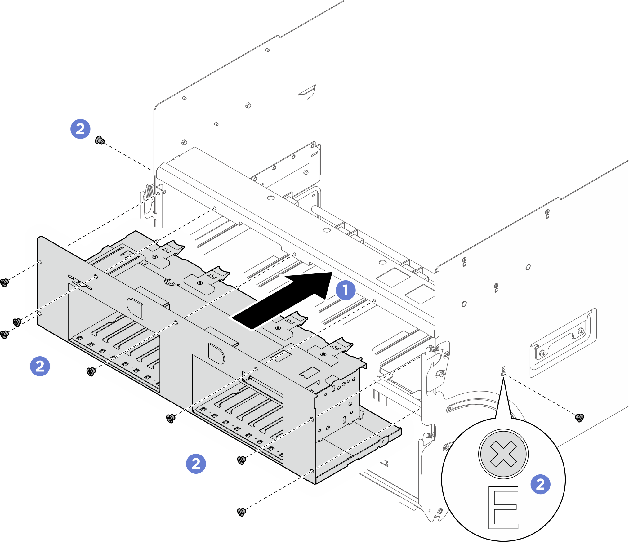 Drive cage installation