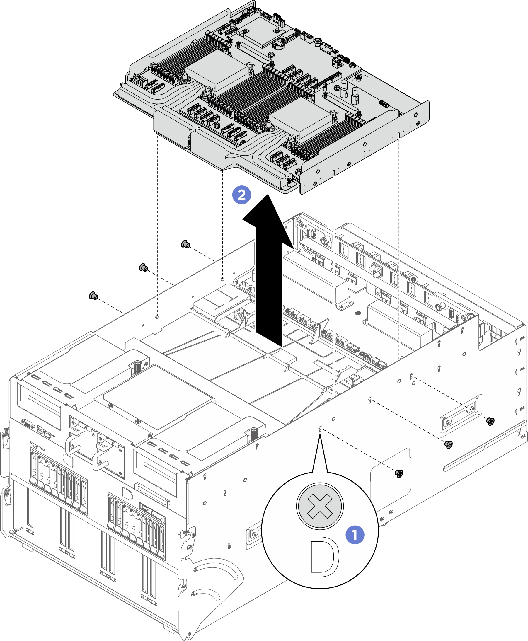 Compute tray removal