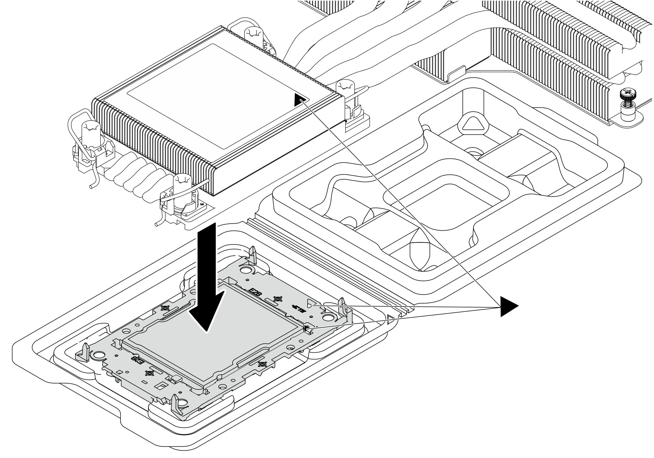 Assembling the PHM with processor in shipping tray
