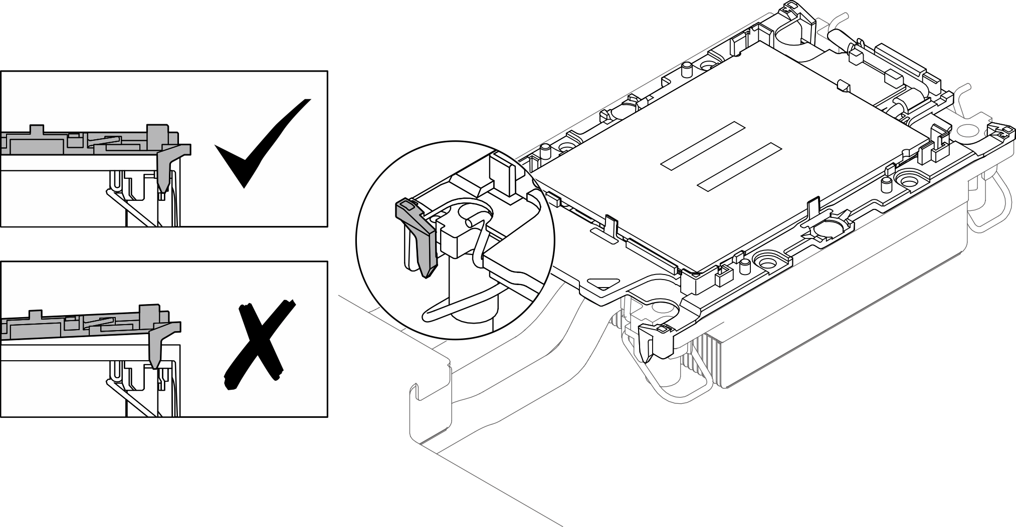 Visually inspect carrier clips