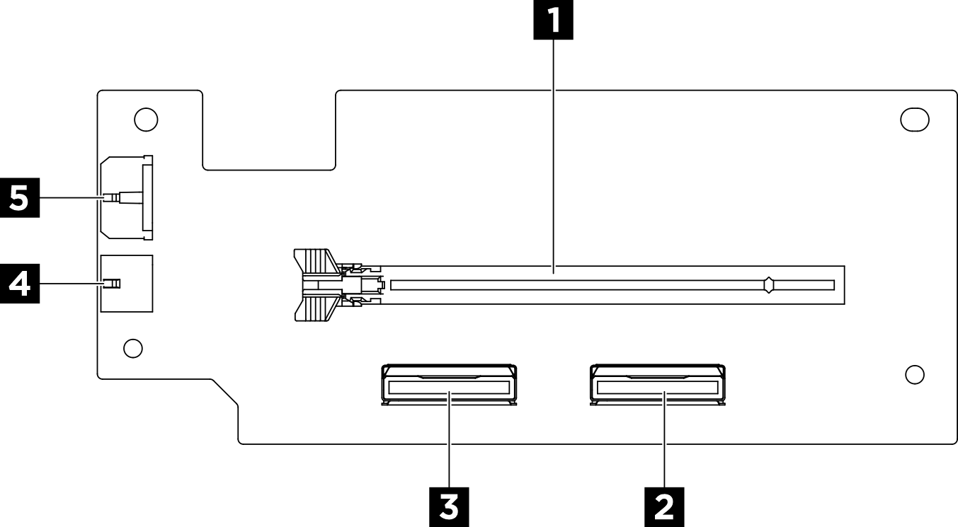 PCIe riser card connectors