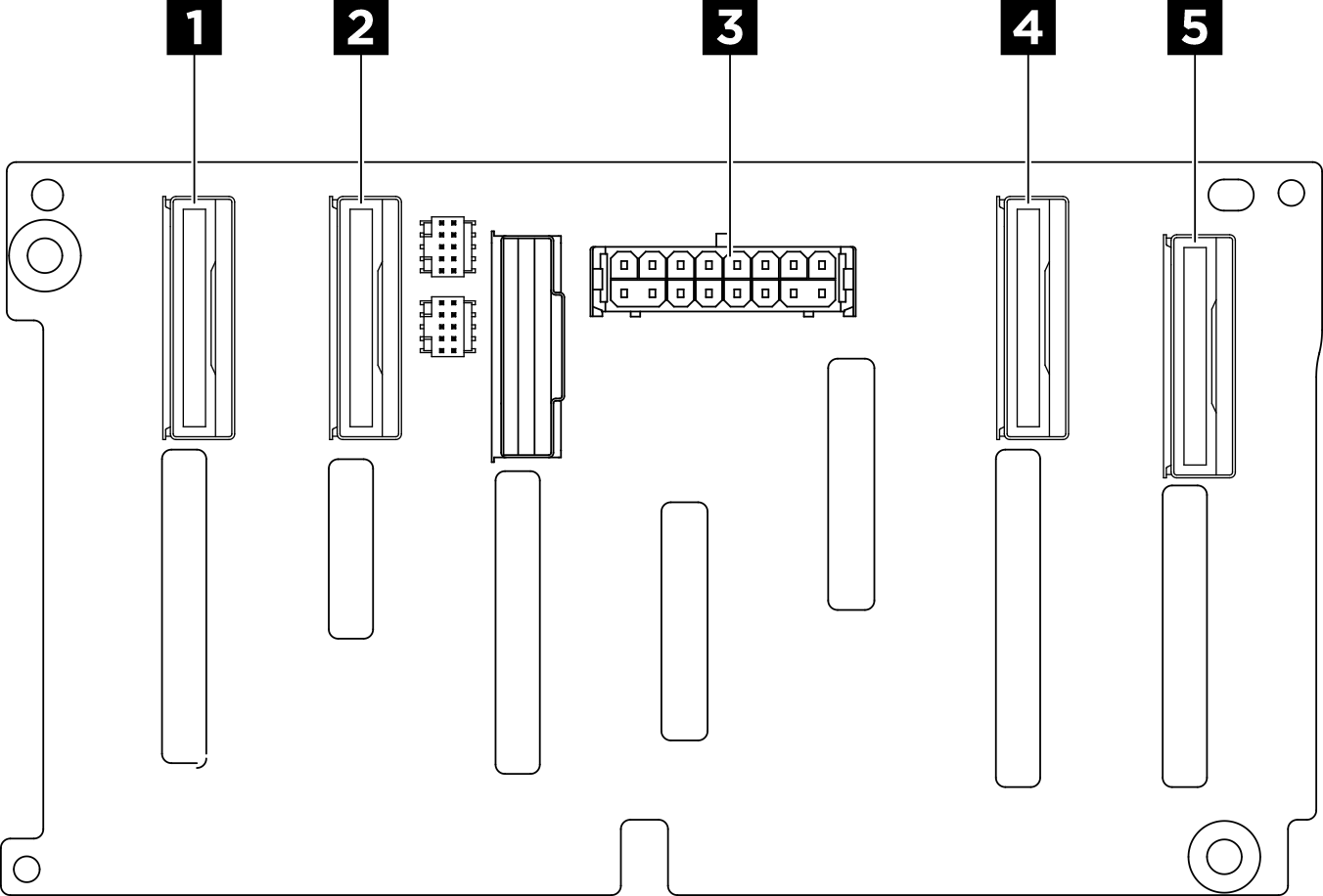 8x 2.5-inch NVMe backplane connectors