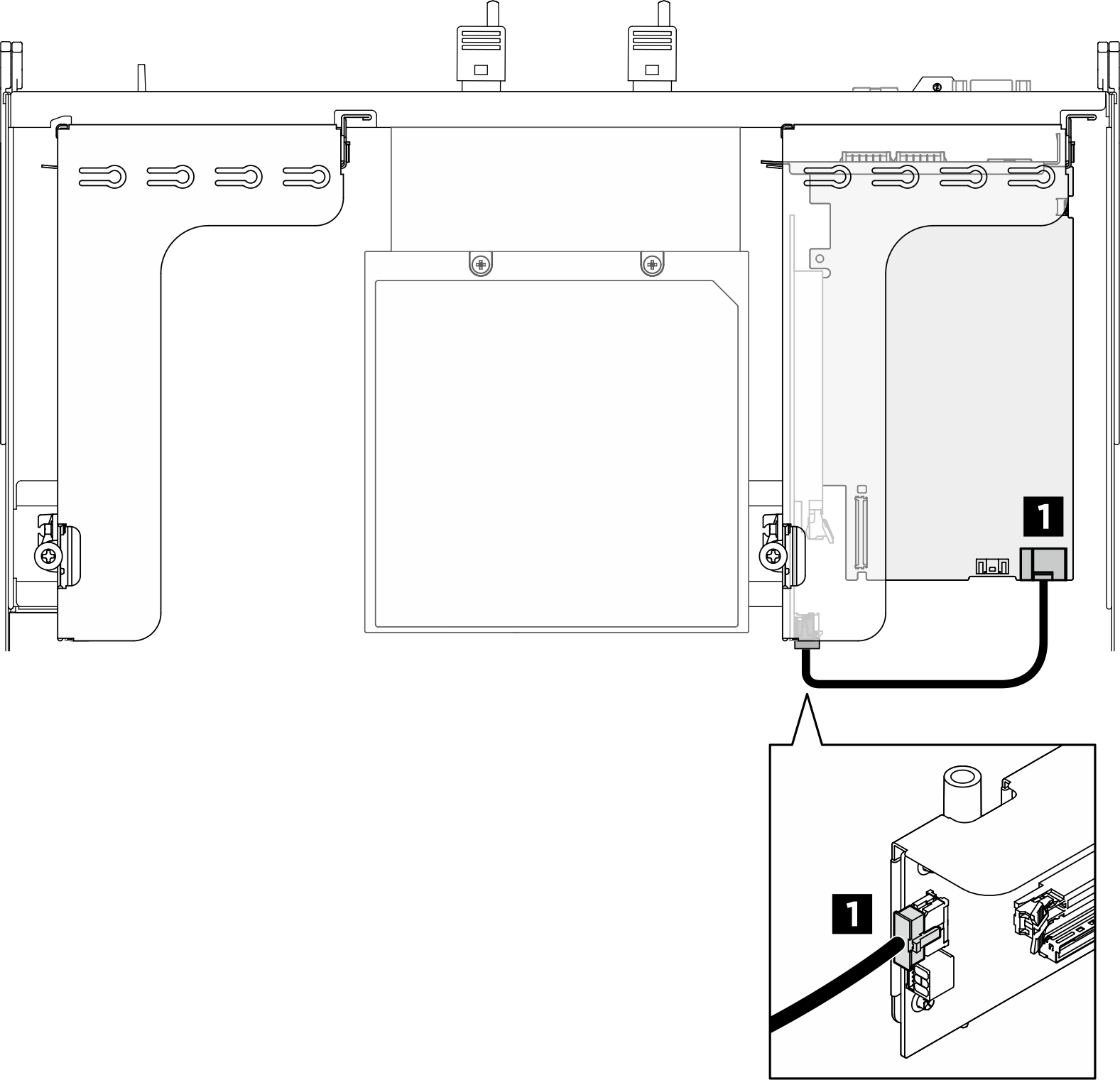DPU power cable routing