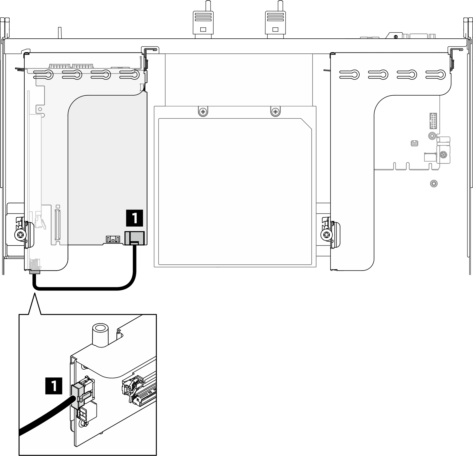 DPU power cable routing