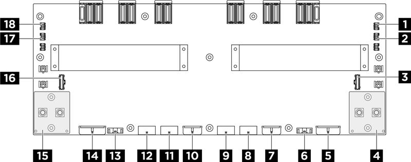 Power distribution board connectors