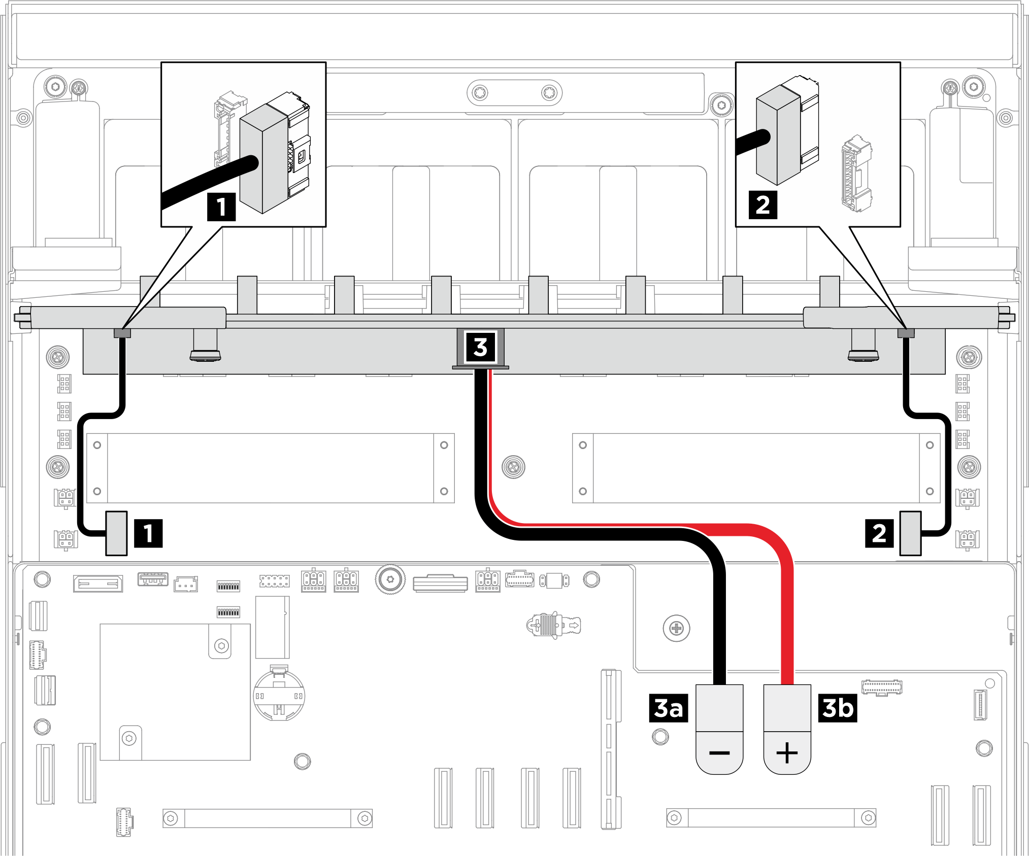 PSU interposer cable routing