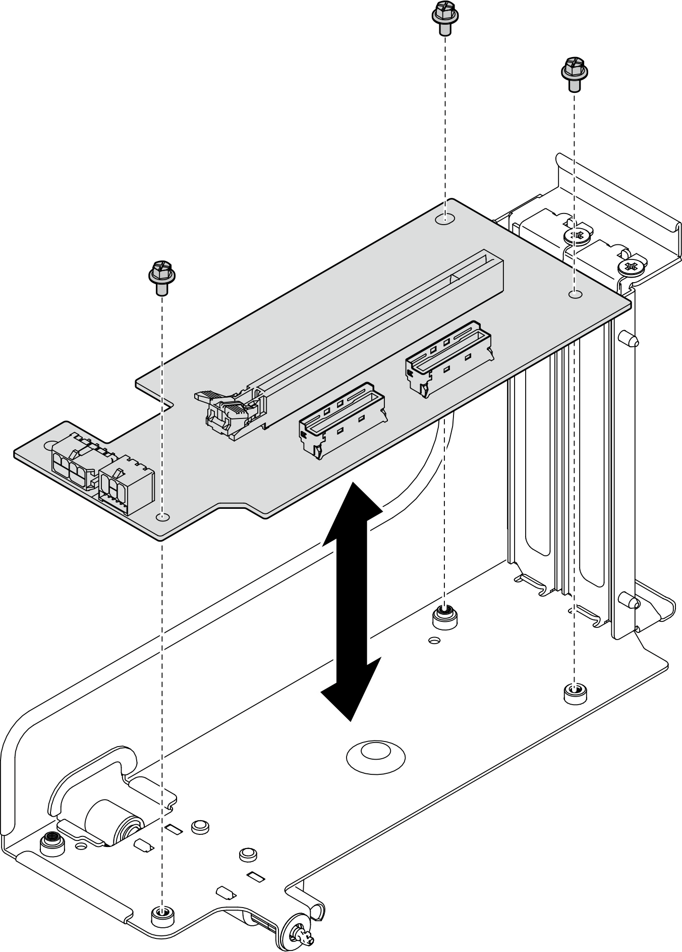 PCIe riser card removal