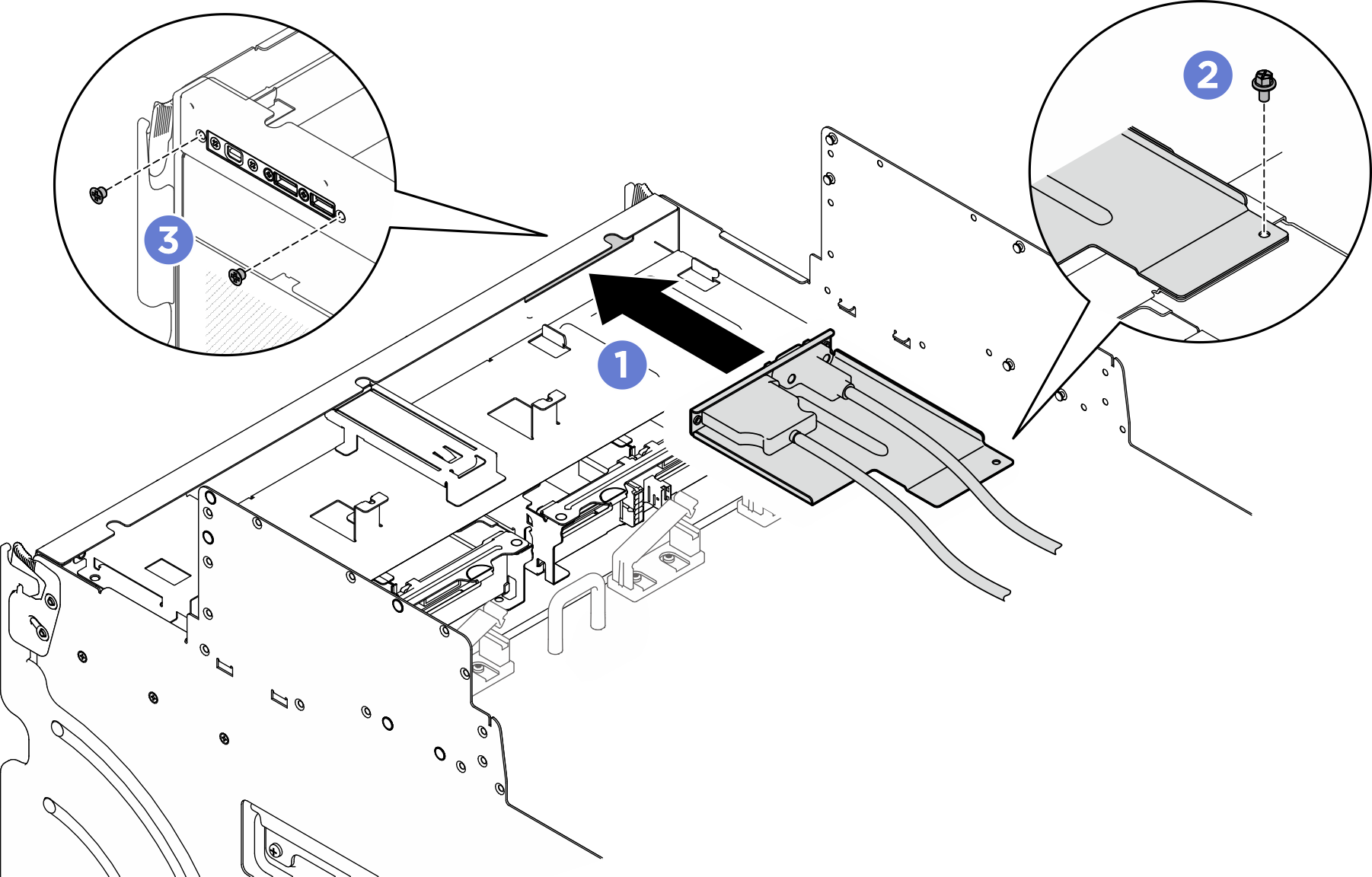 Front I/O module installation