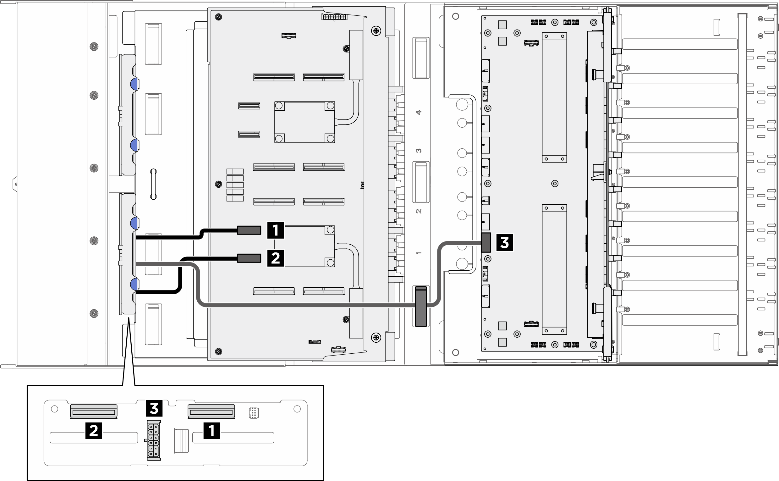 Backplane 2 cable routing