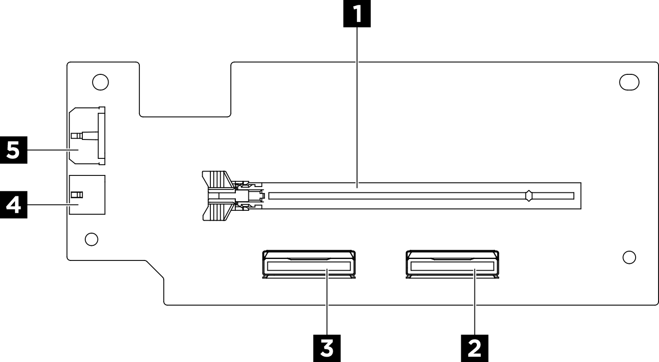 PCIe riser card connectors