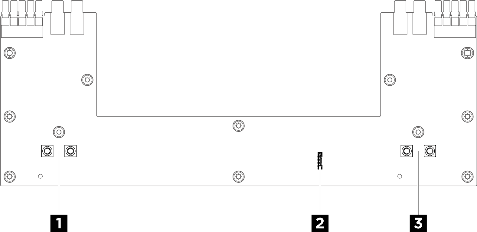 GPU power distribution board connectors