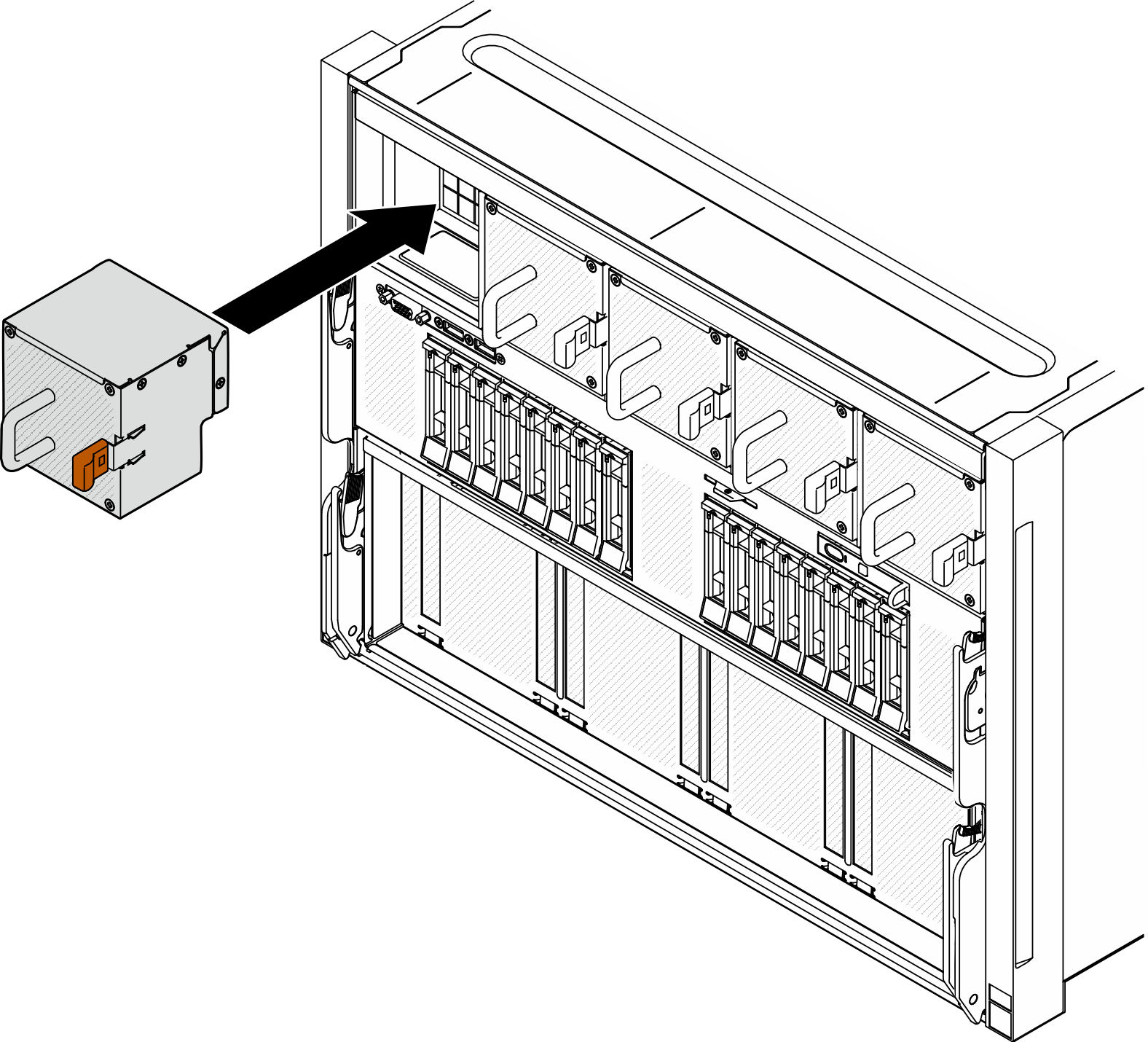 Hot-swap fan installation