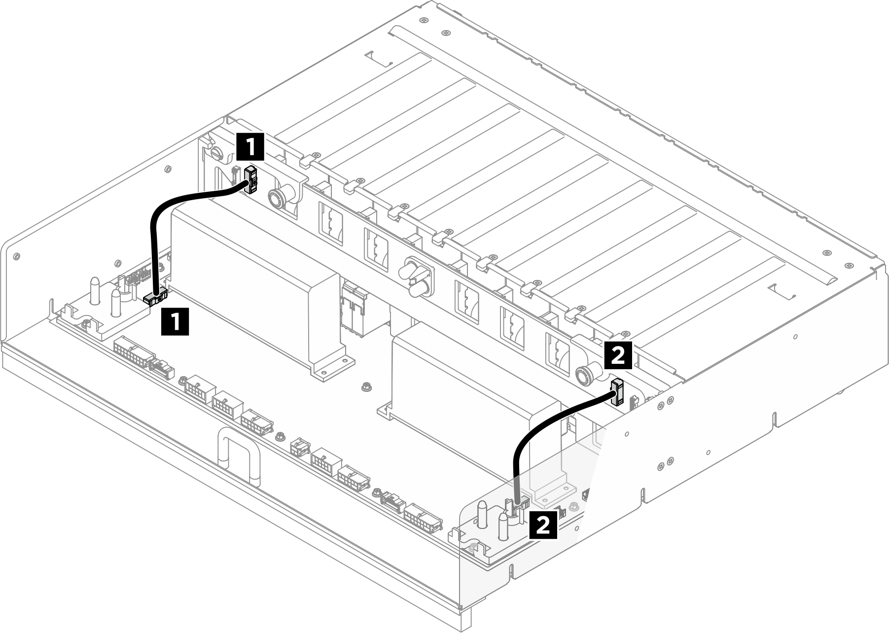 PSU-Interposer cable routing