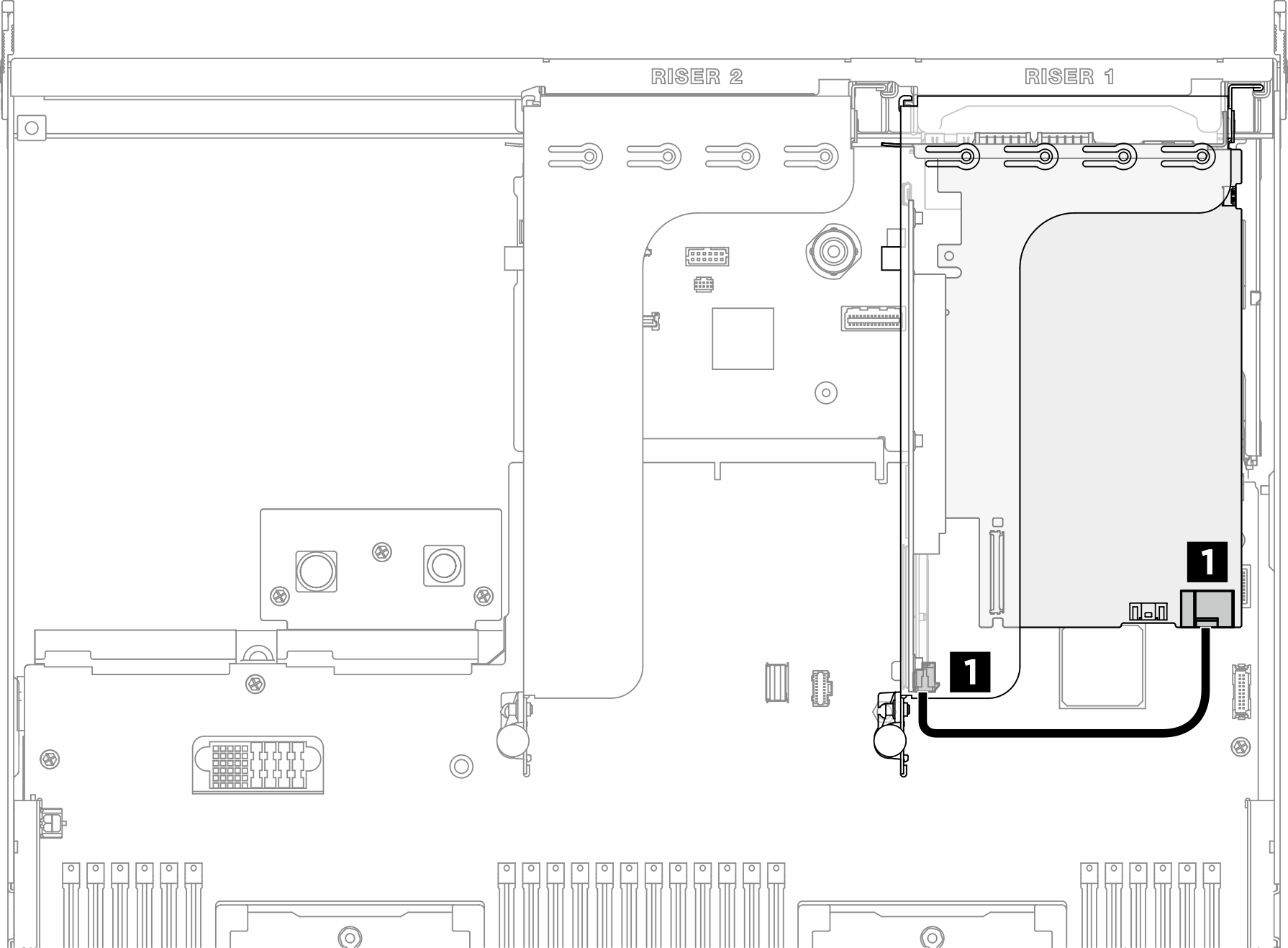 DPU adapter cable routing