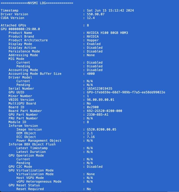 nvidia-smi -q --id=1 -f <output file name>