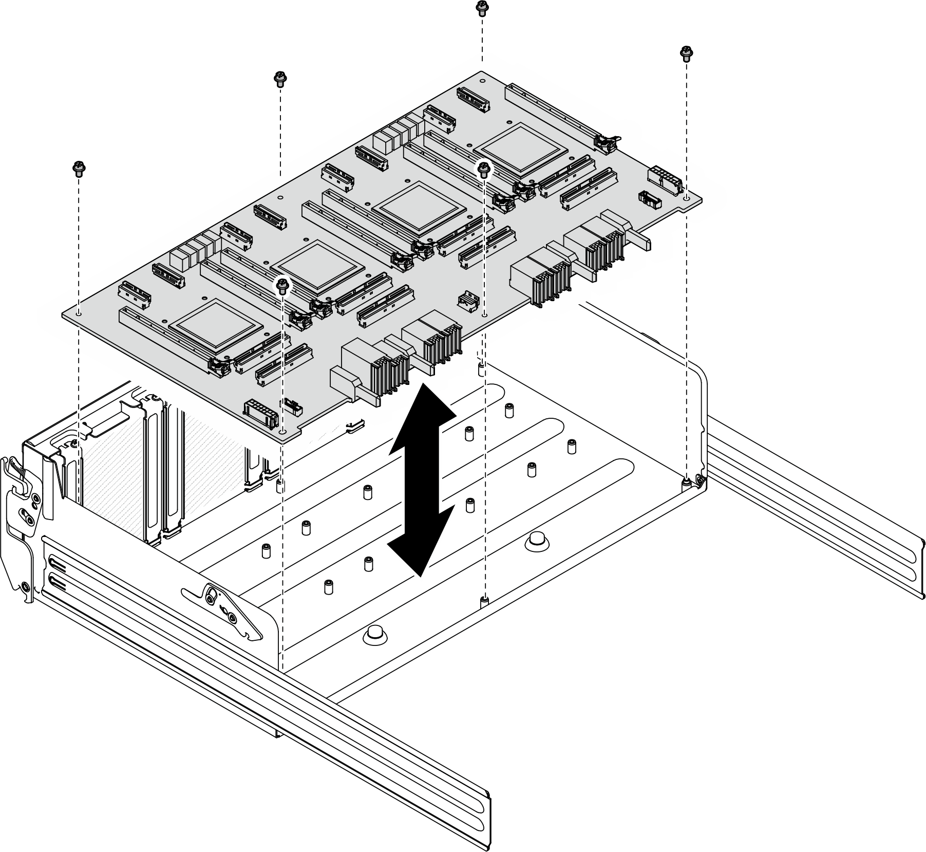 Placa del conmutador PCIe removal