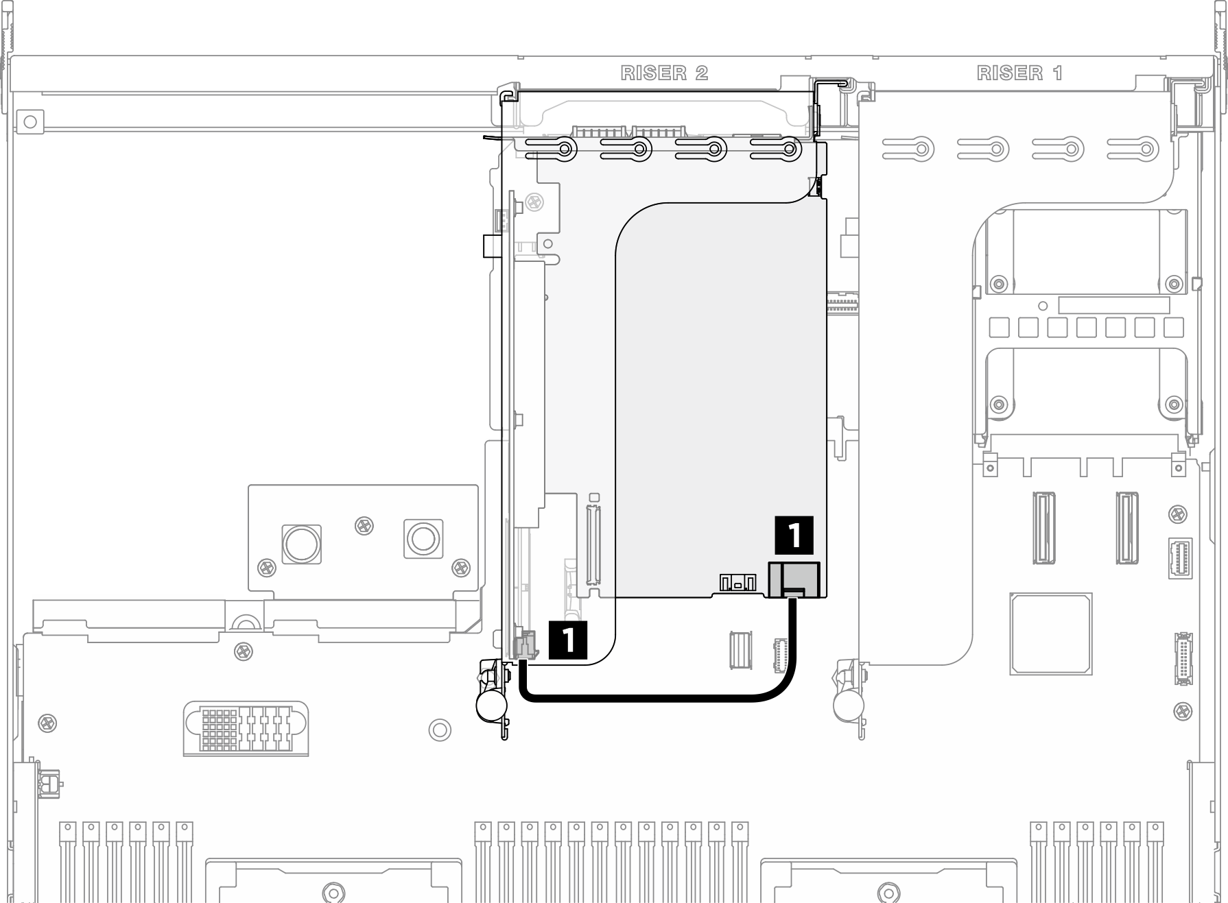 DPU adapter cable routing