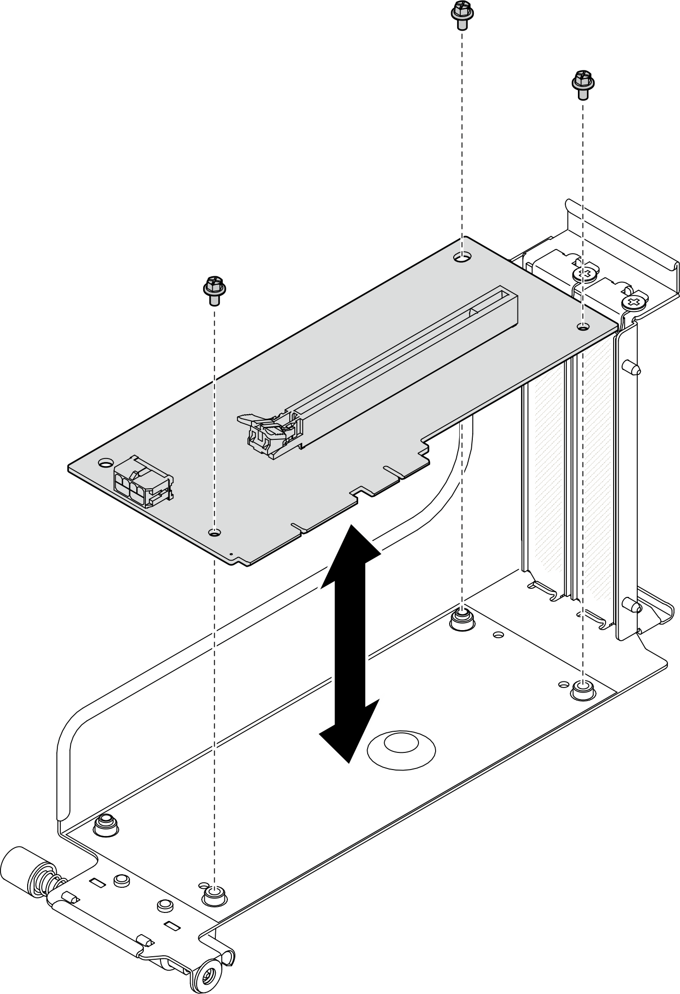 PCIe riser card removal