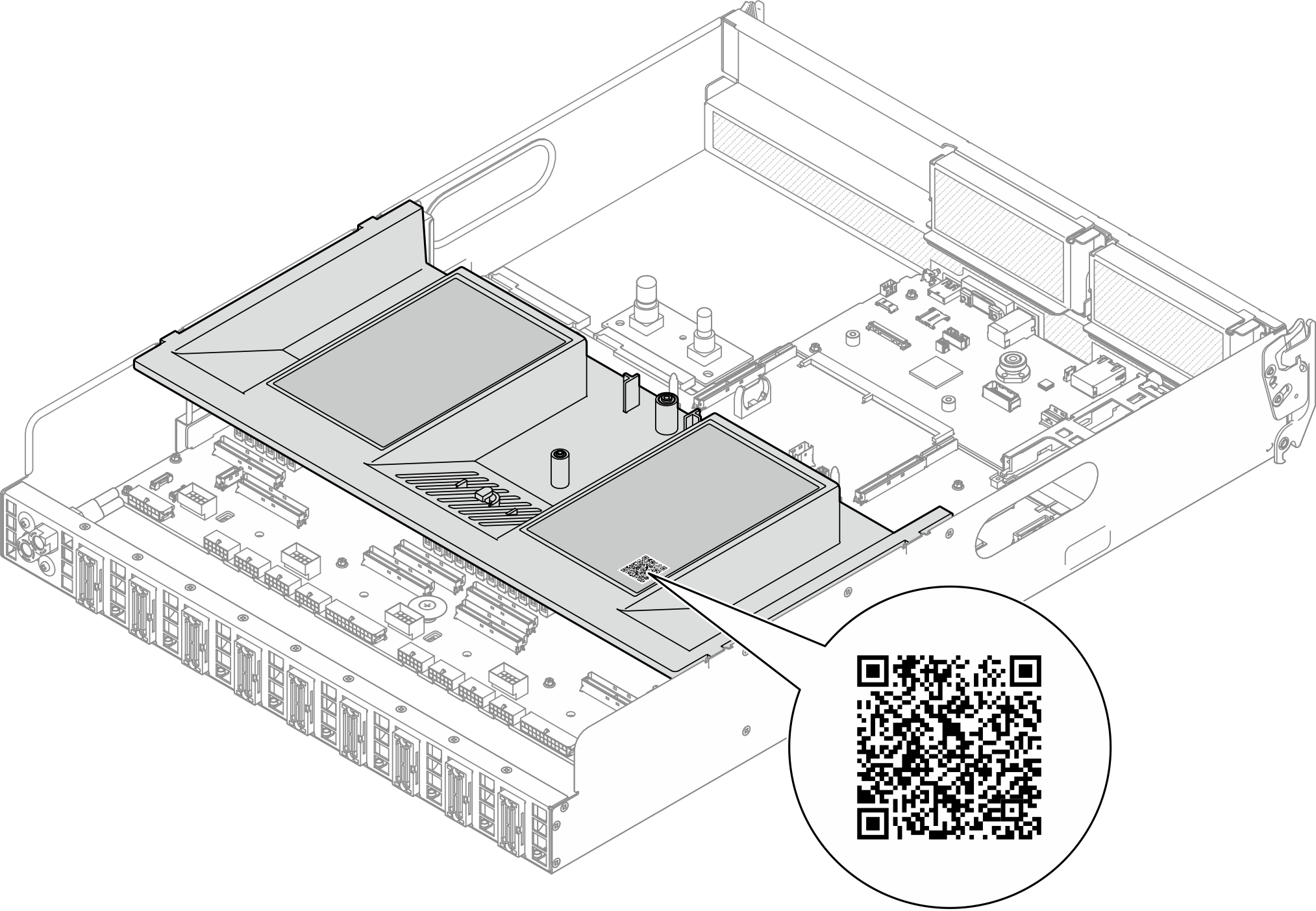 Service Label and QR code