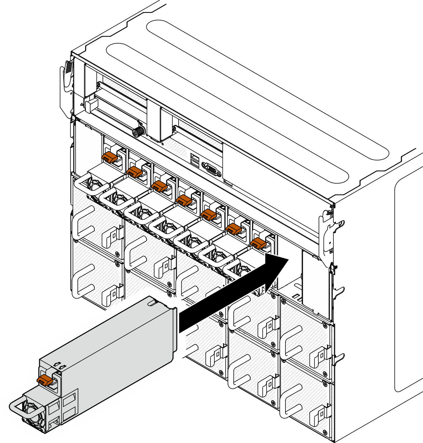 Power supply unit installation