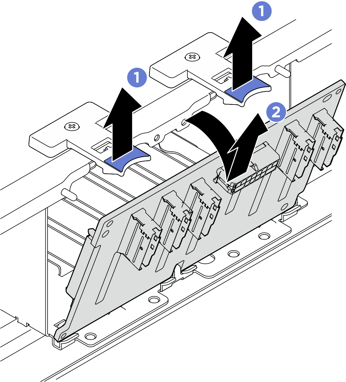 2.5-inch drive backplane removal