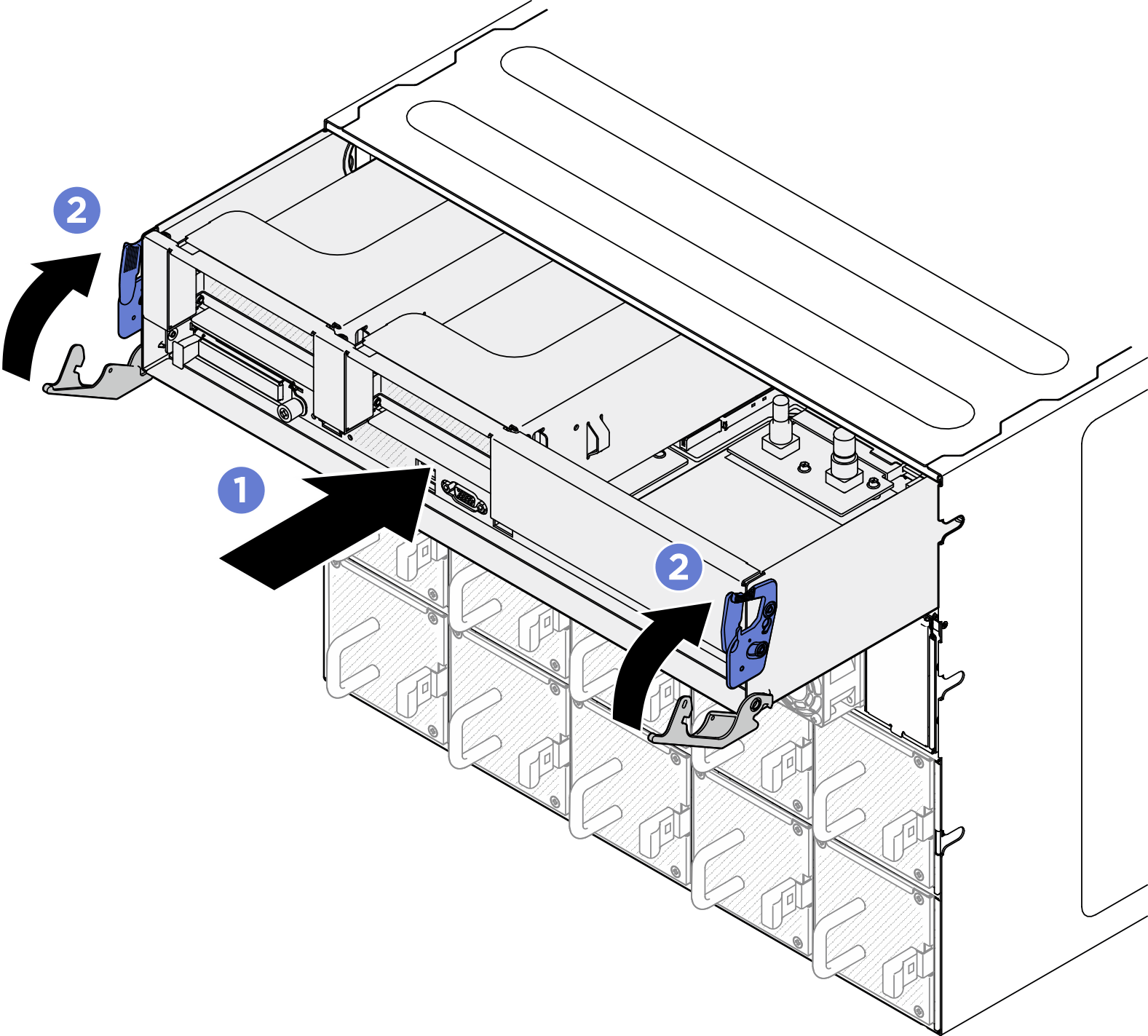 2U 運算滑動箱 installation