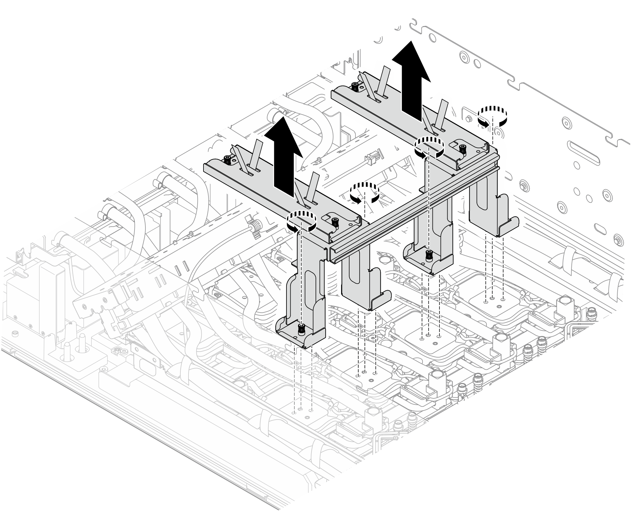 Removing the shipping brackets