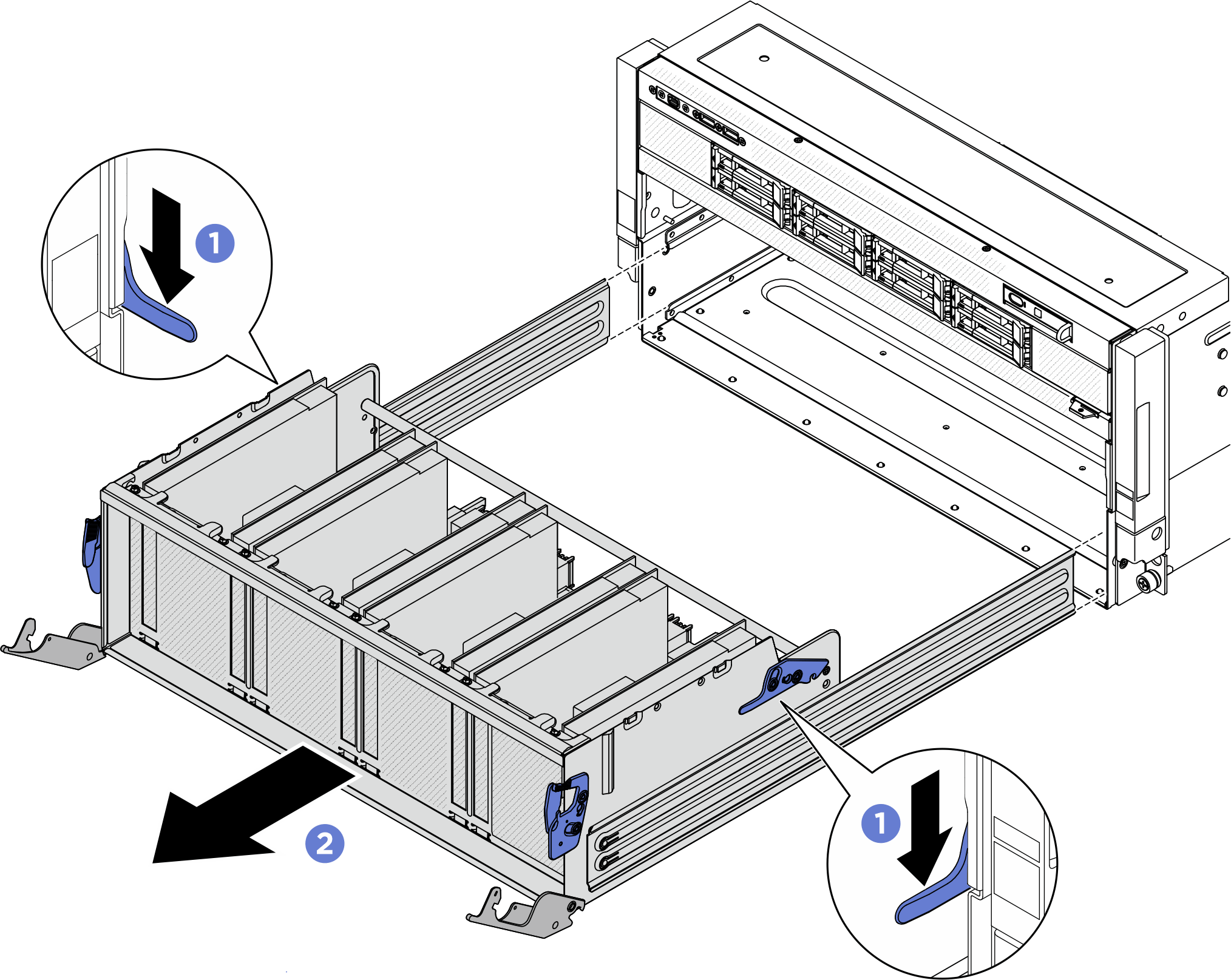 PCIe switch shuttle removal