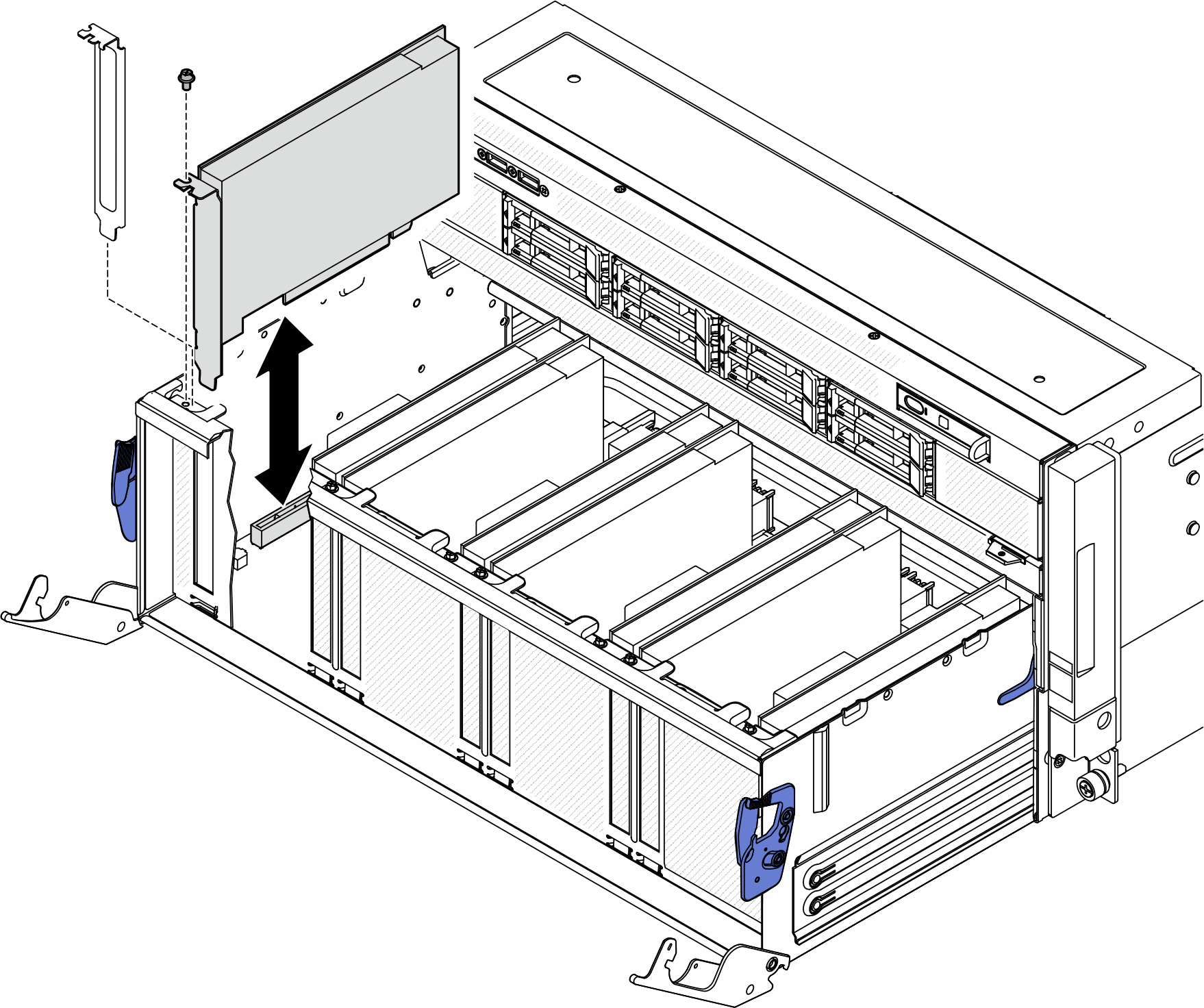 Front PCIe adapter removal