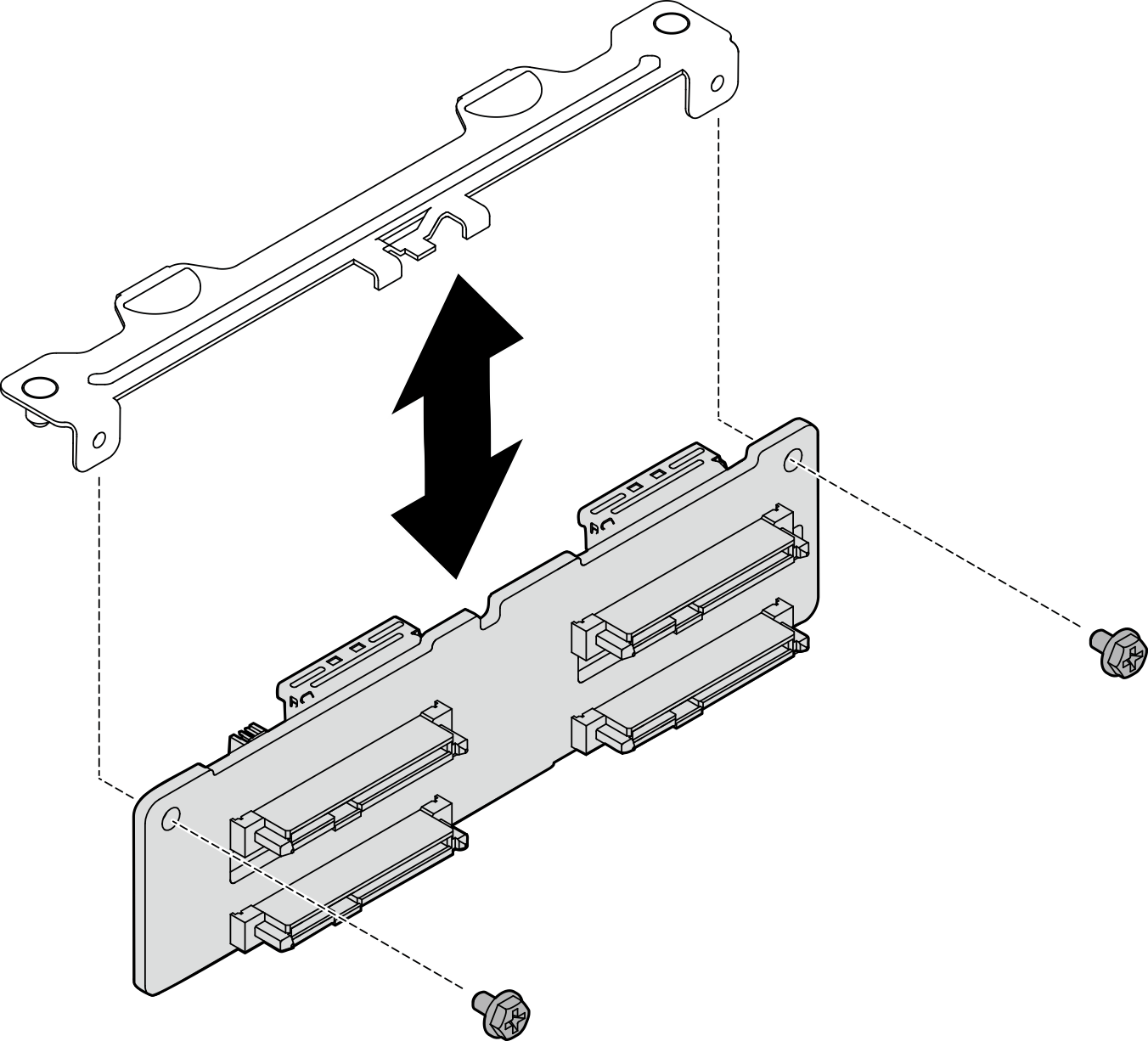 Rear 2.5-inch drive backplane installation