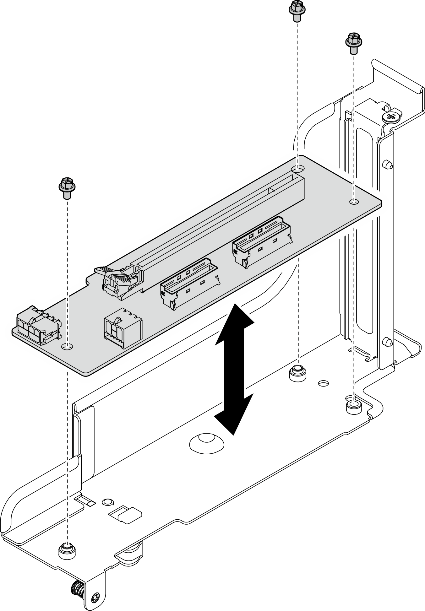 PCIe riser card removal