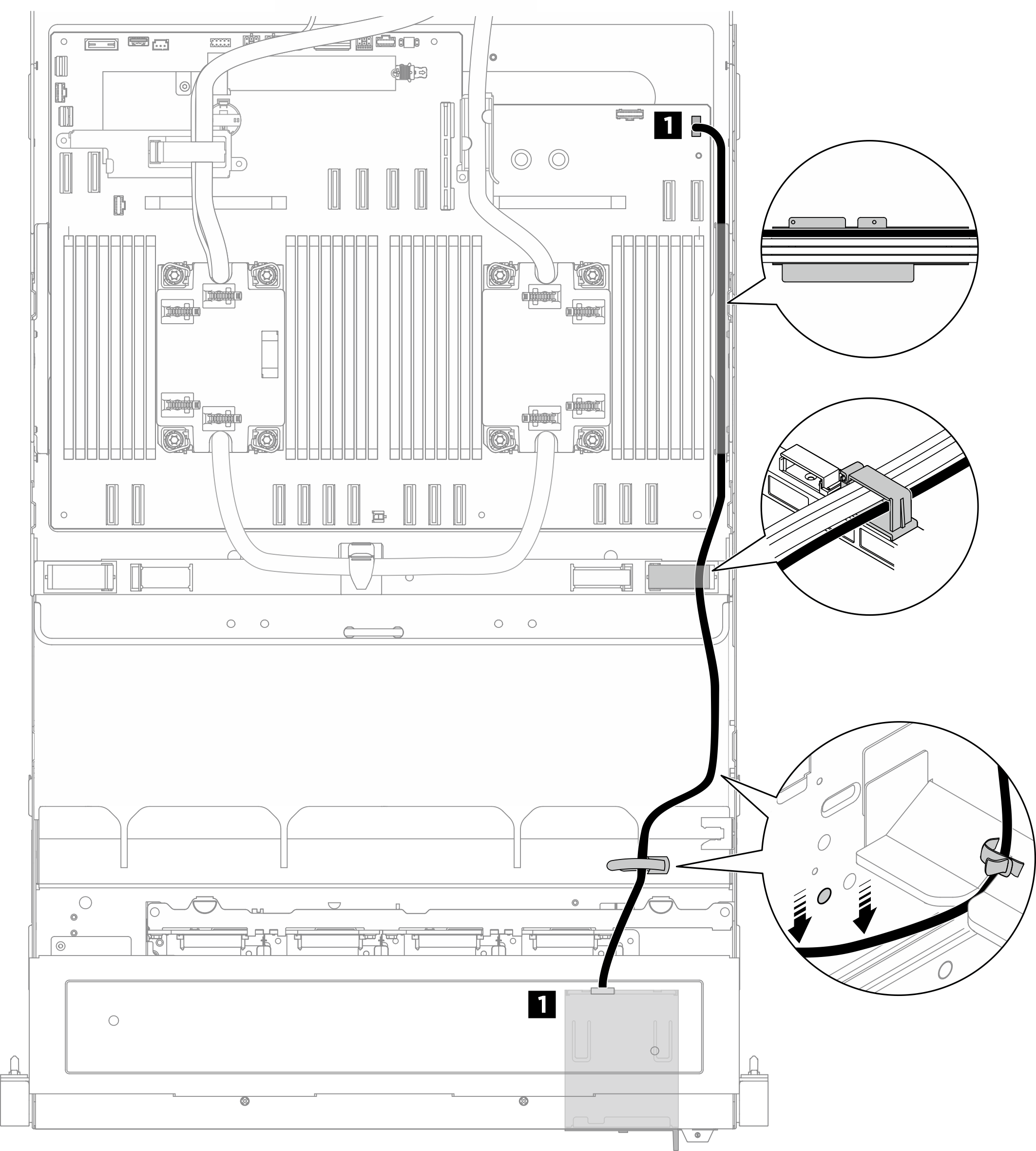 Integrated diagnostics panel cable routing