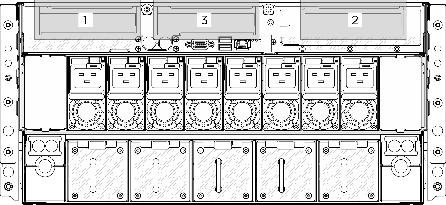 PCIe riser locations