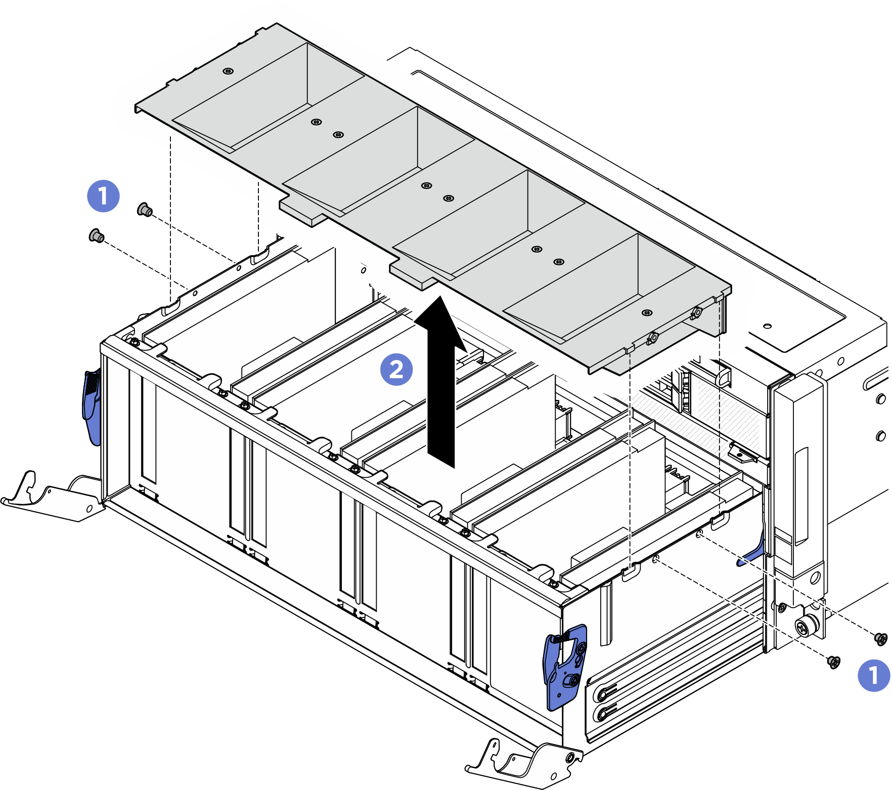 Removing air baffle