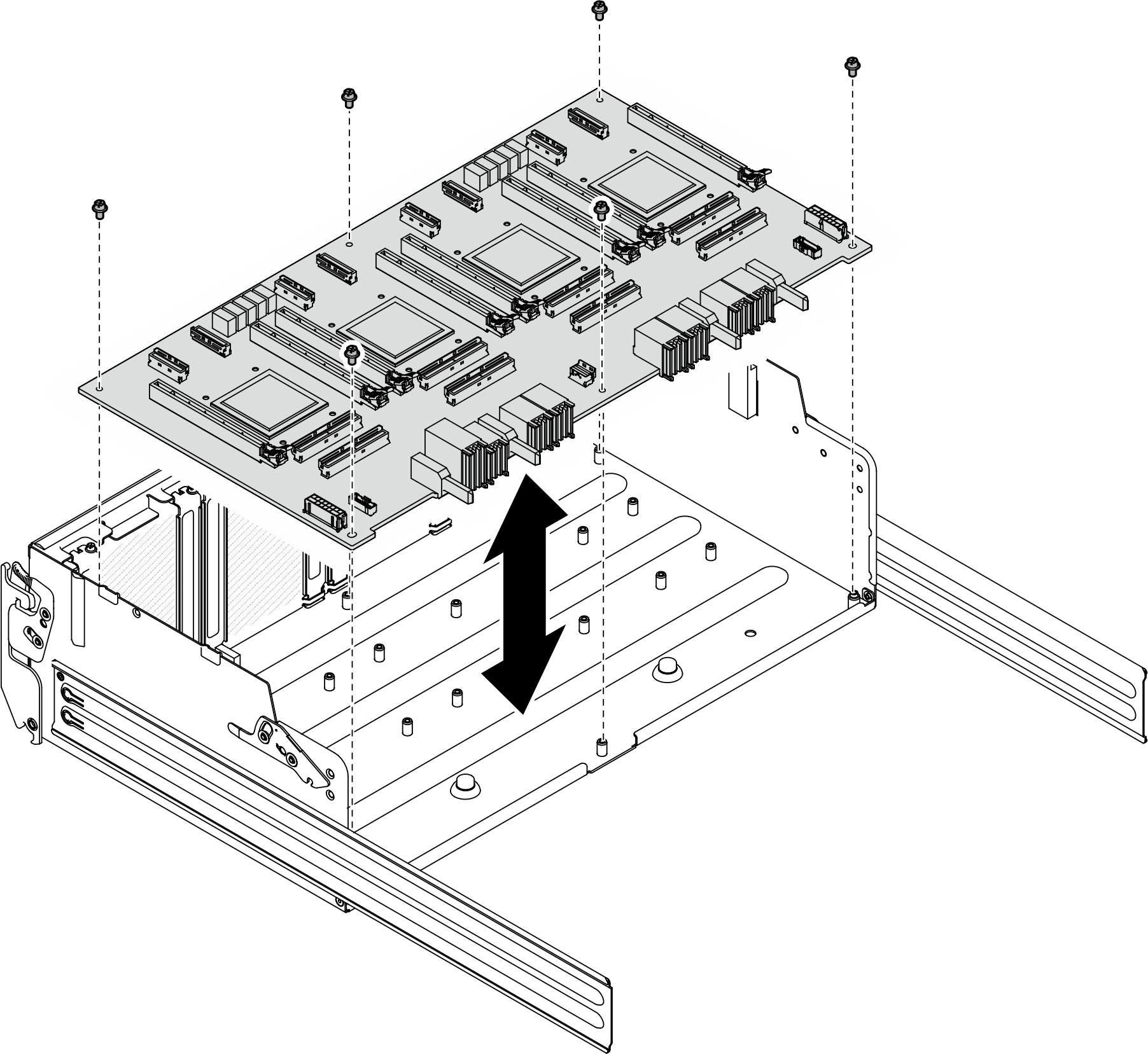 PCIe switch board installation