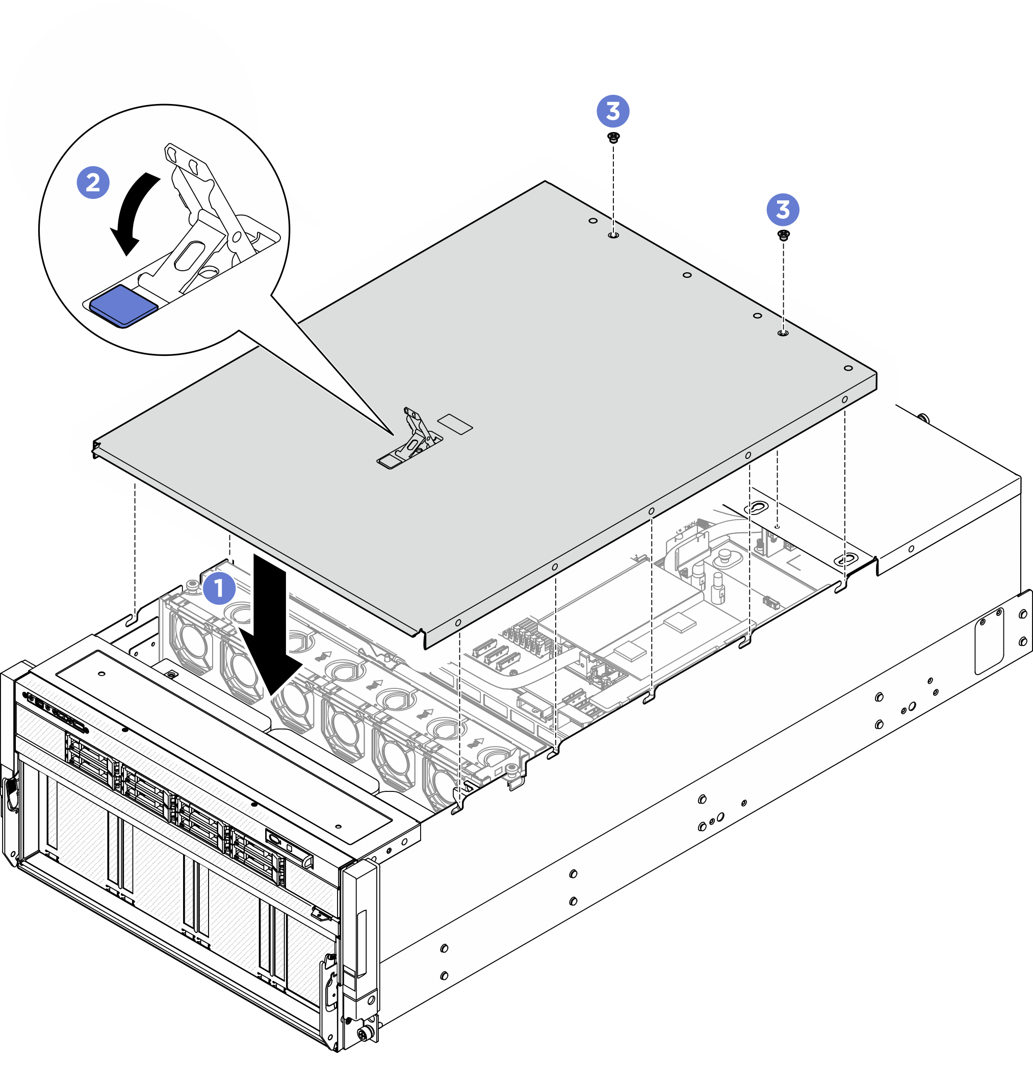 Installing front top cover