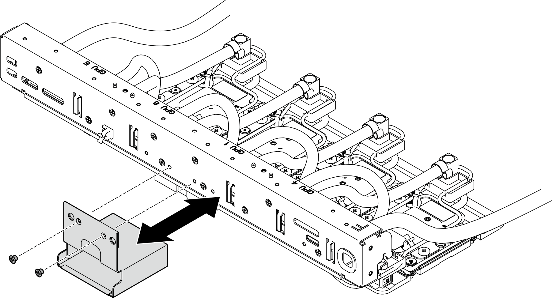 Removing GPU cable holder