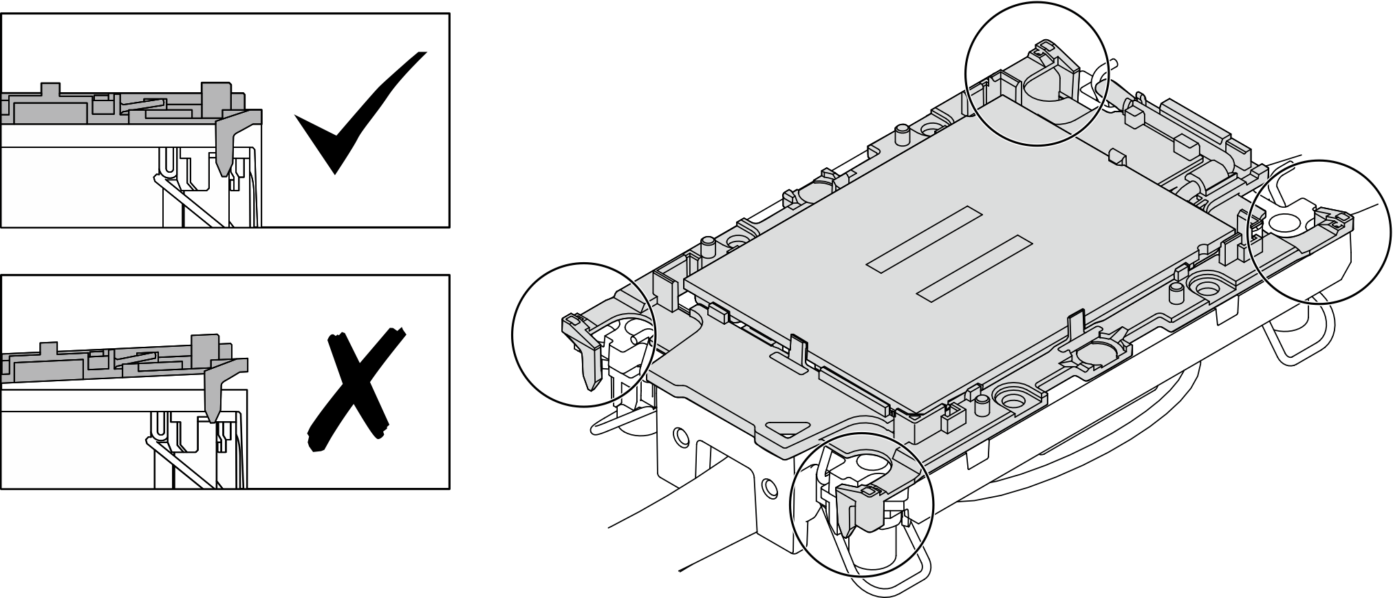 Inspecting the processor with cold plate