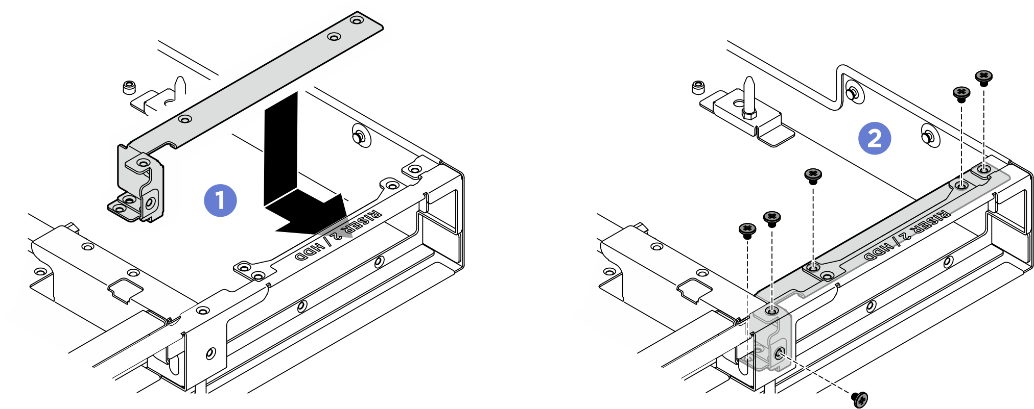 Installing the rear drive cage bracket