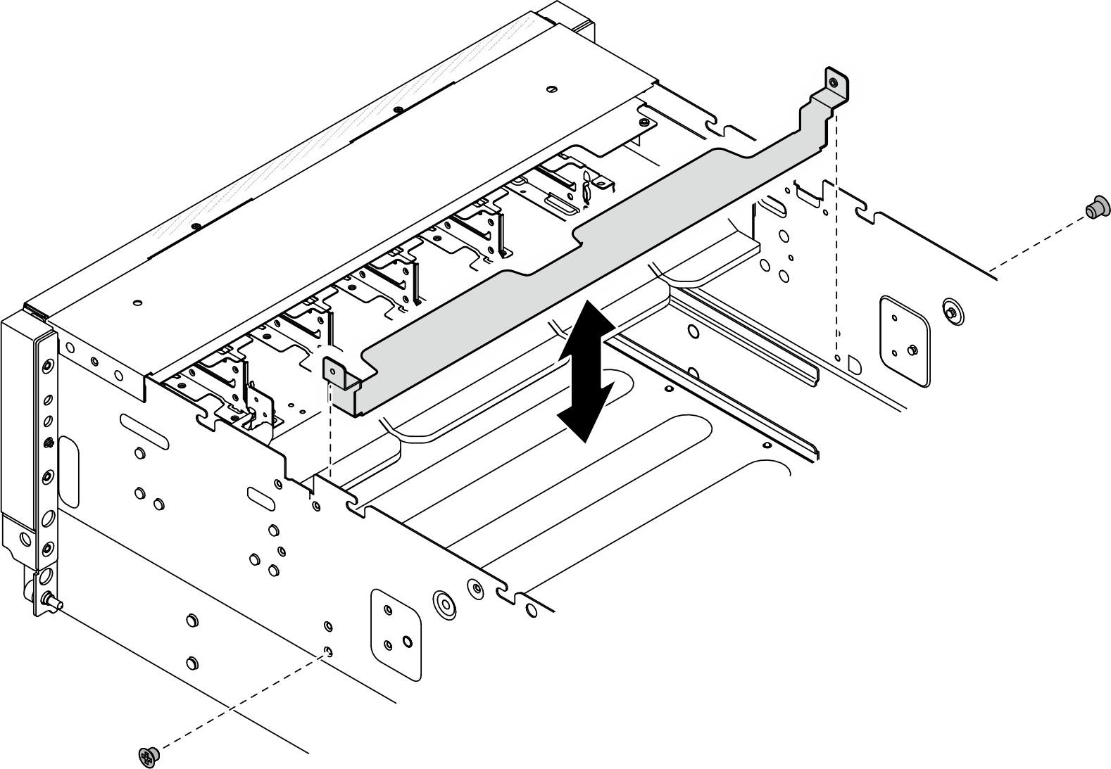 Removing the GPU connector protective bracket