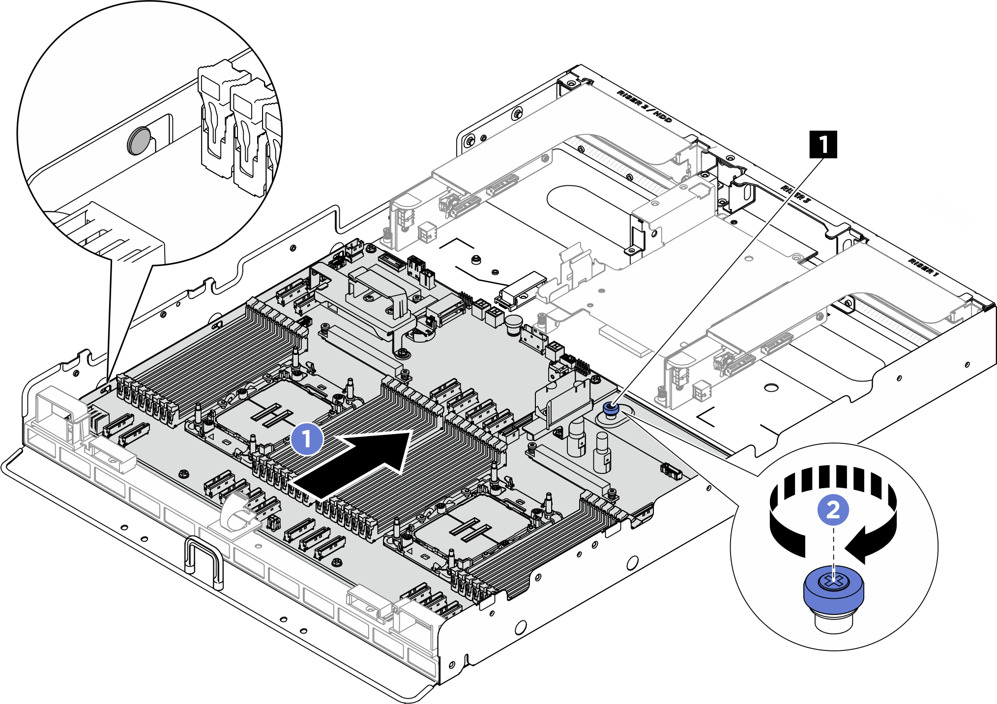 Securing the system board