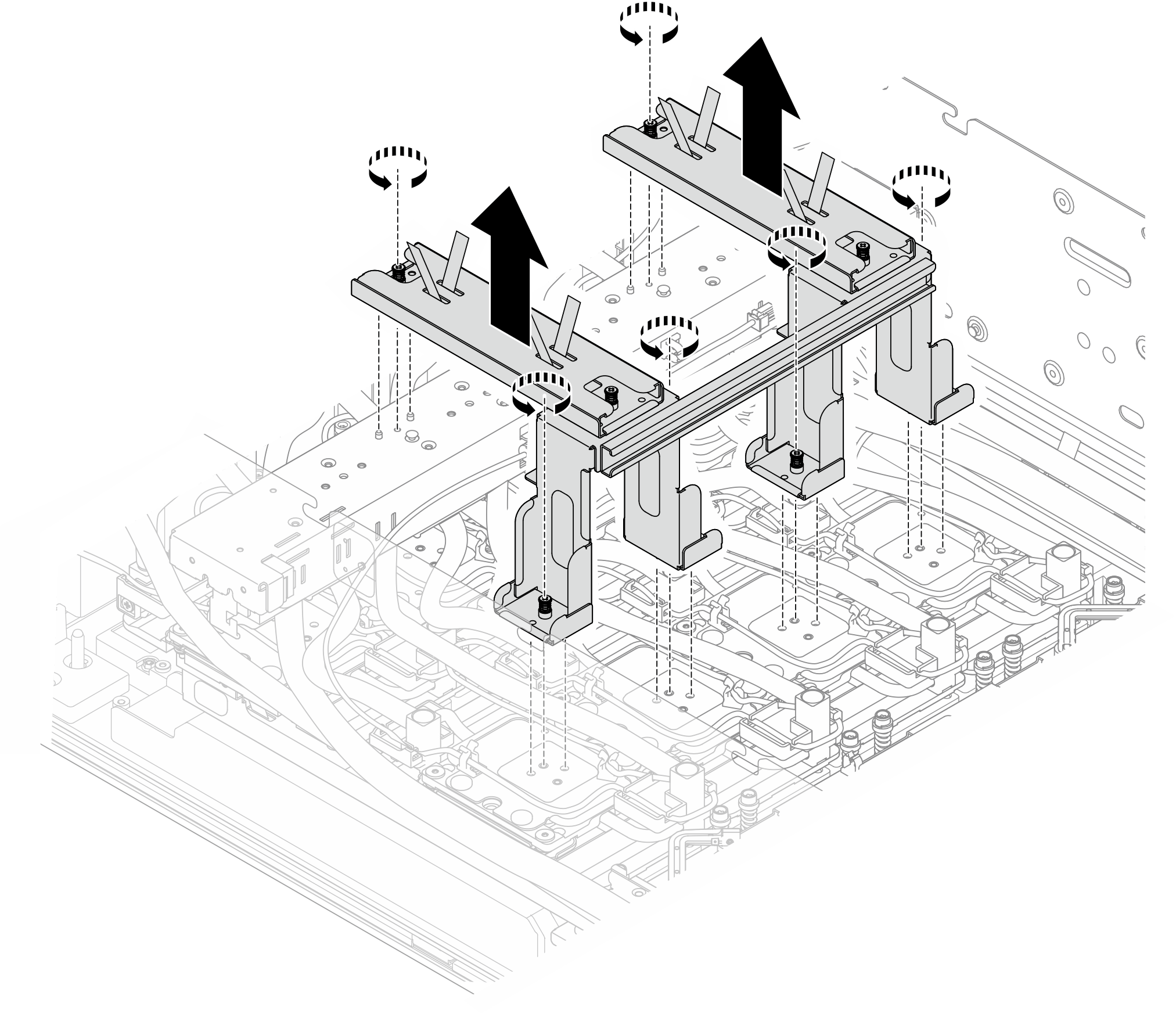 Removing the shipping brackets