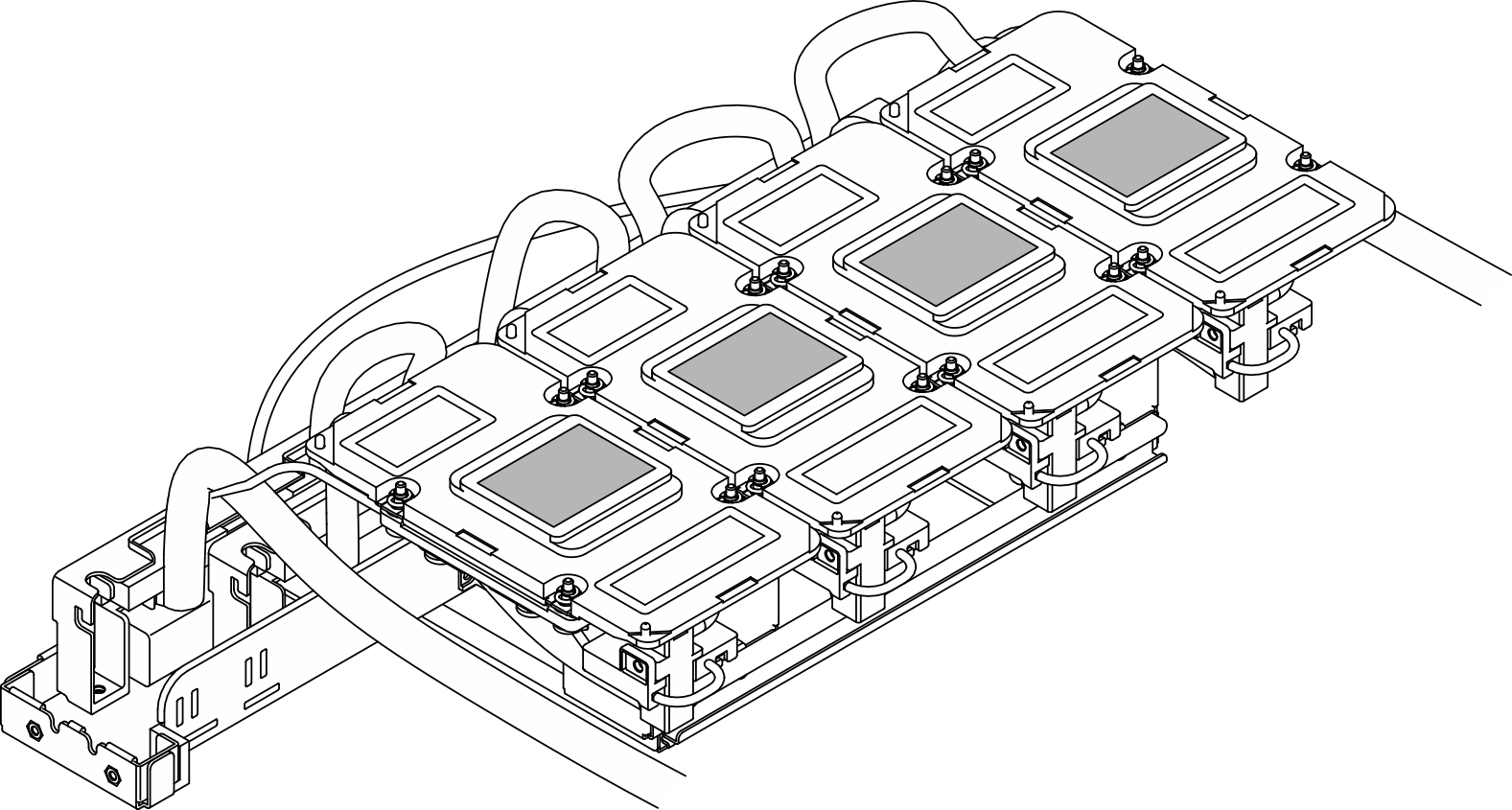 Wiping PCM and putty pads off from the cold plates